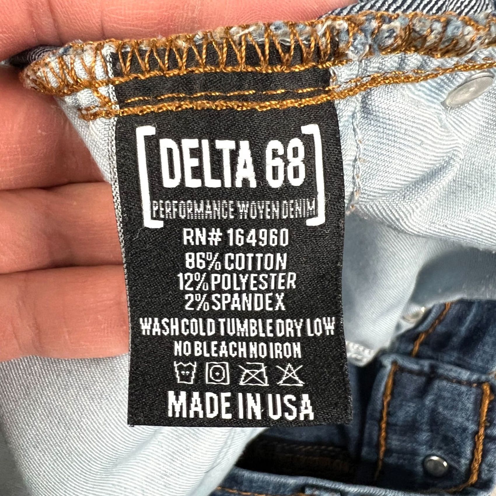 Vintage Origin Delta 68 Fighter Fit Jeans Mens 30x30 Blue Denim USA Made Stretch Pants Size US 30 / EU 46 - 4 Thumbnail