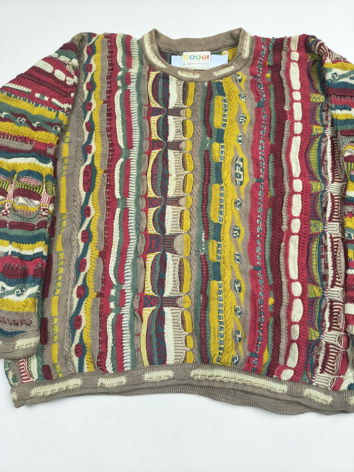 Coogi Coogi Youth Earthtone Knit Sweater (055) Size US S / EU 44-46 / 1 - 6 Thumbnail