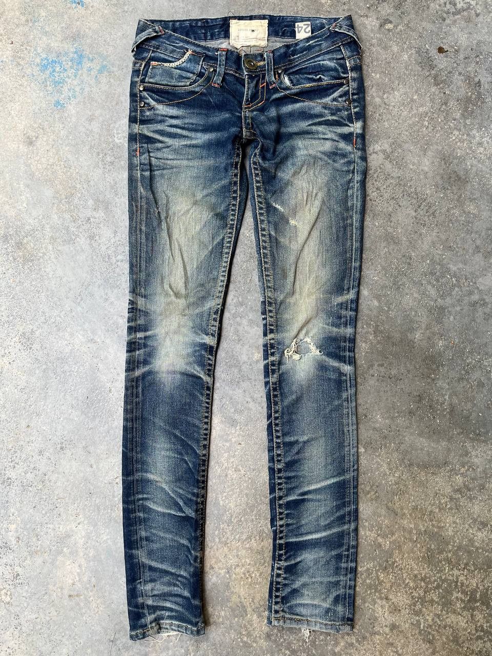 Japanese Brand VINTAGE JAPANESE BRAND DISTRESSED STYLE MUD WASH FADED Size 31" - 5 Thumbnail