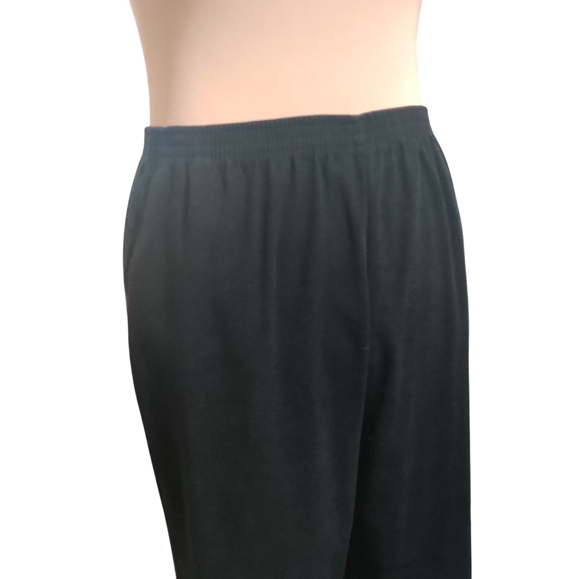 Vintage Alfred Dunner 12 Black Vintage Pull On Pants Straight Leg Cl Size 34" / US 12 / IT 48 - 2 Thumbnail