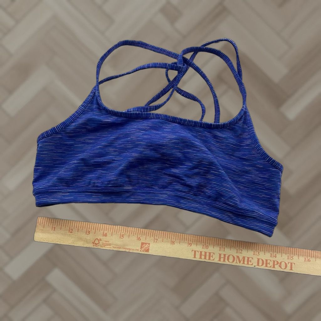 Athleta Athleta Sports Bra Women L Removable Pads Strappy Purple Blue Athletic Activewear Shirt Size ONE SIZE - 1 Thumbnail