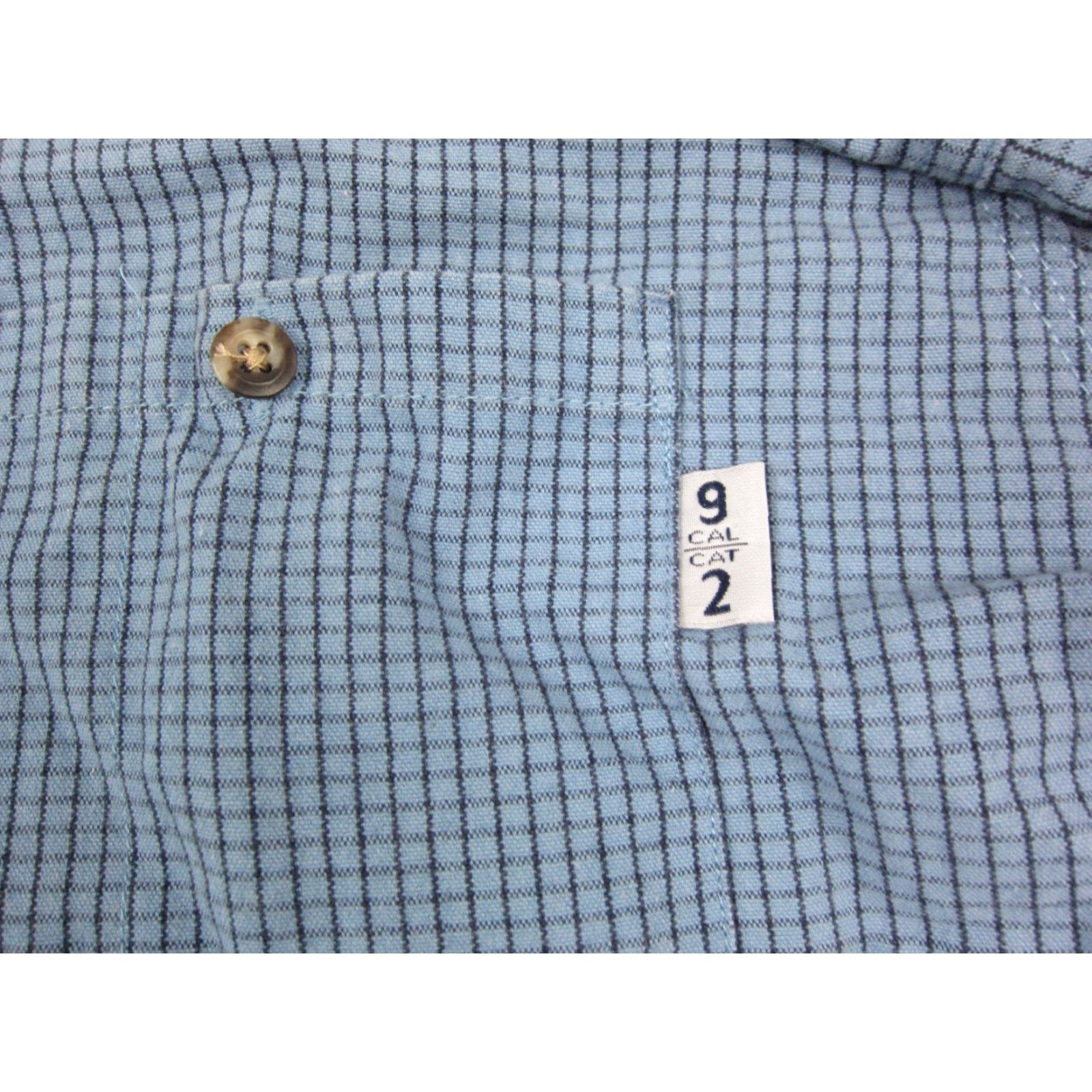 Vintage Tyndale Shirt Mens XL Blue Check Gingham Button-Up 90s USA Cotton Modacrylic Made in USA Size US XL / EU 56 / 4 - 4 Thumbnail