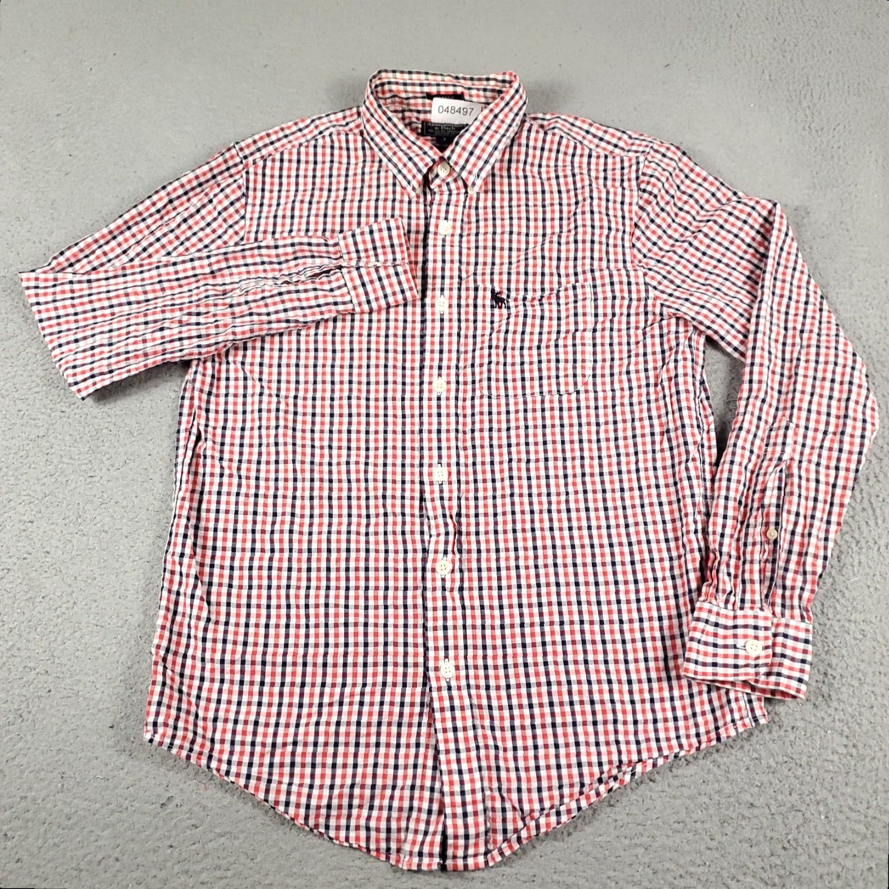 Abercrombie & Fitch Abercrombie & Fitch Men's Small Blue Red Check Casual Button-Up Shirt Long Sleeve Size US S / EU 44-46 / 1 - 3 Thumbnail