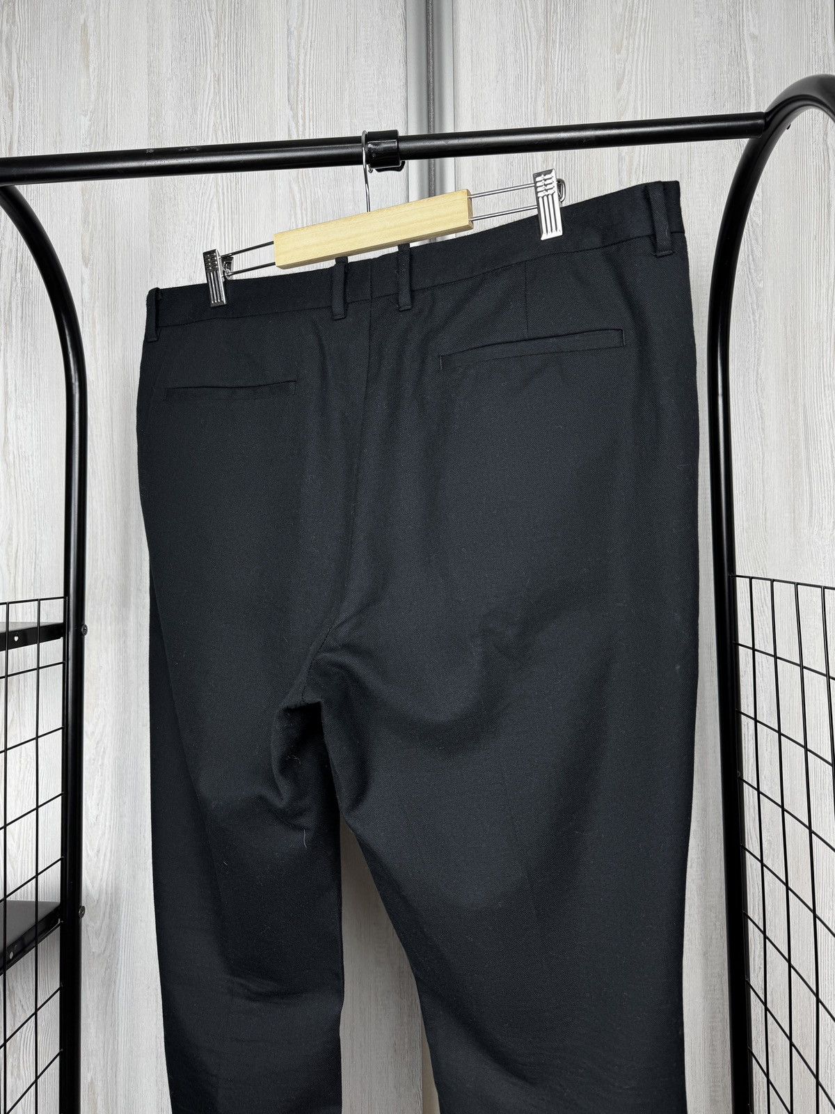 Allsaints AllSaints Cropped Trousers Black Tallis Pleated Cotton Wool Size US 40 / EU 56 - 6 Thumbnail
