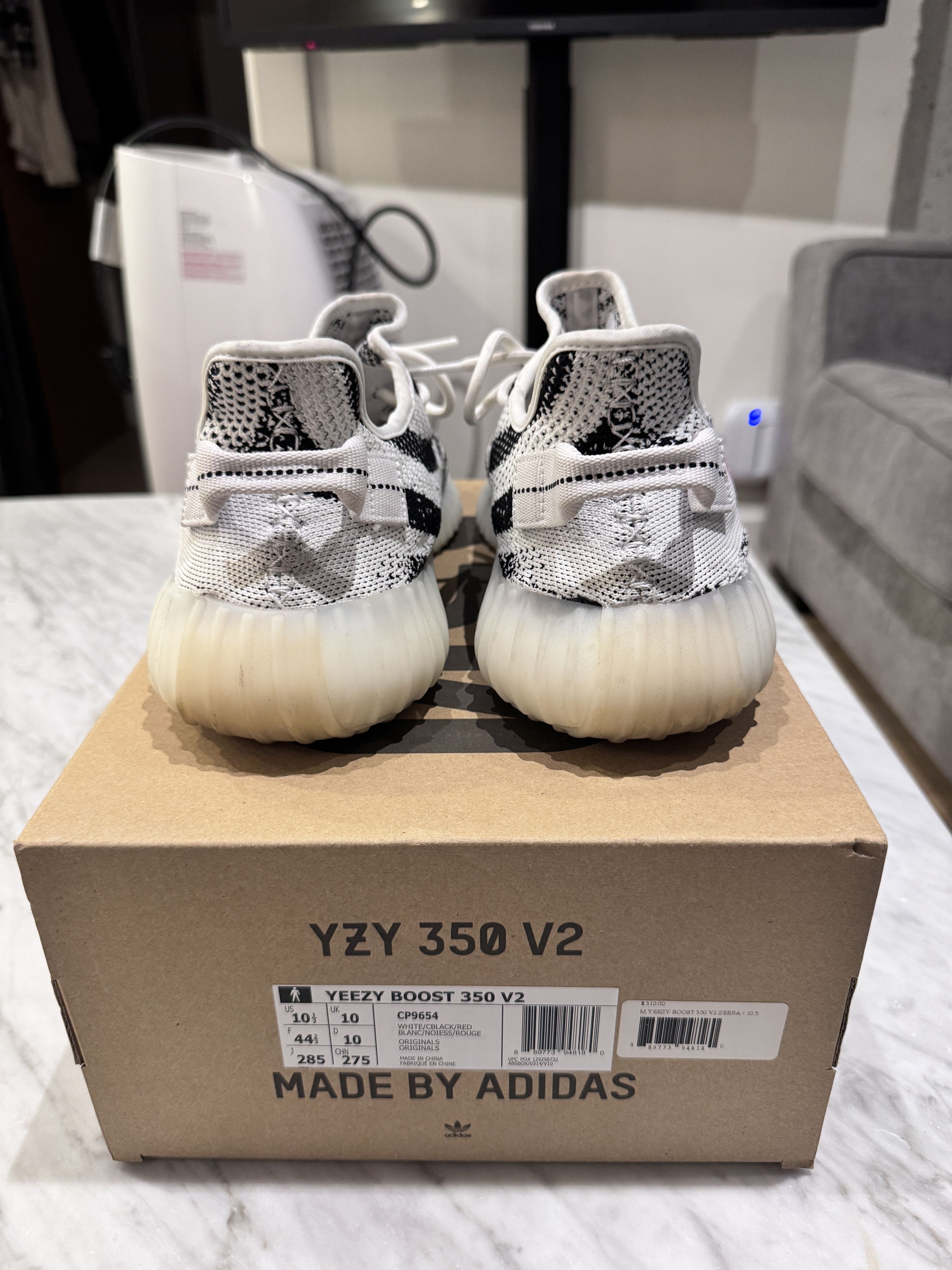 Adidas × Kanye West Adidas Yeezy Boost 350 V2 Zebra Size US 10.5 / EU 43-44 - 2 Thumbnail