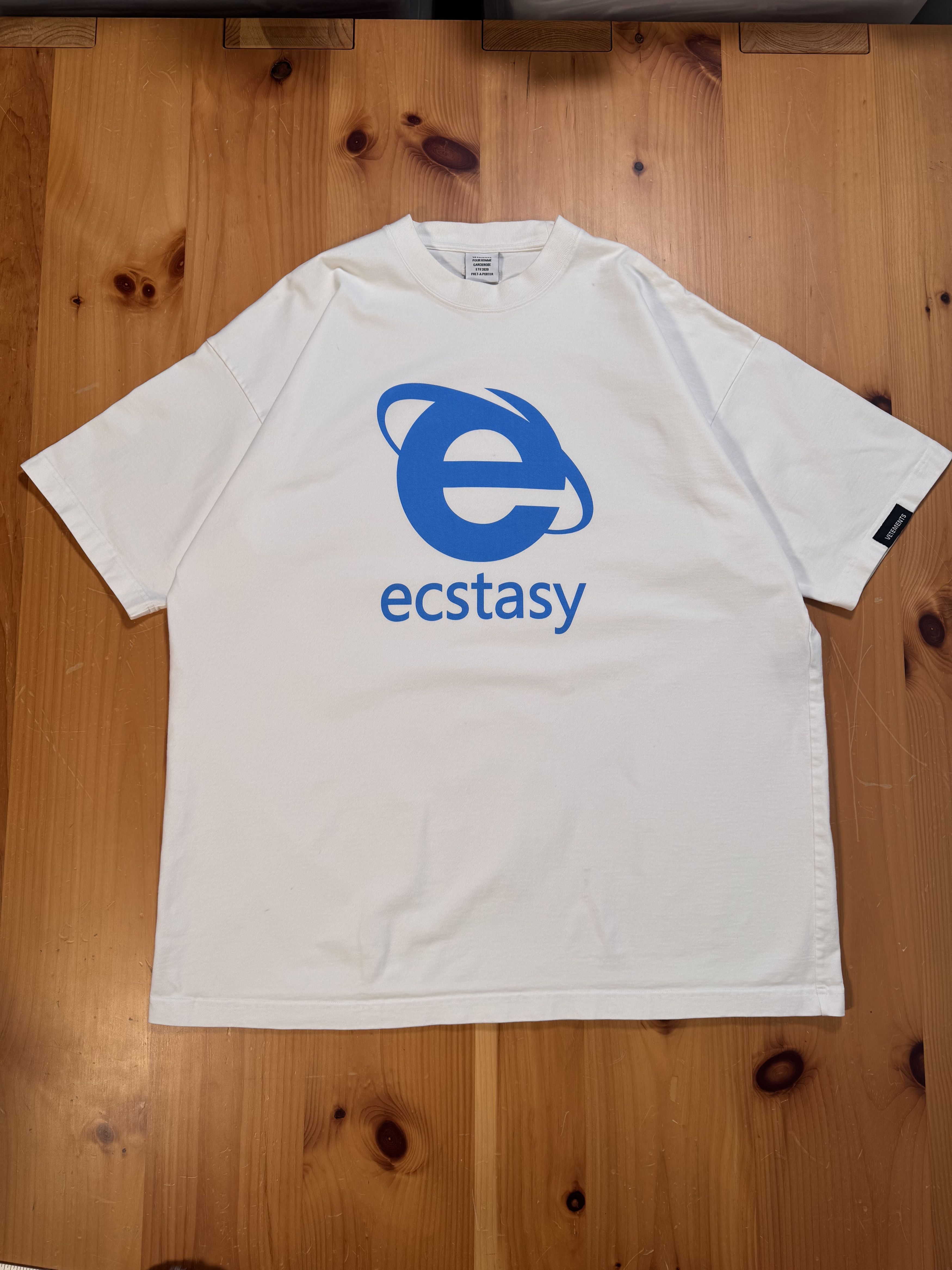 Vetements SS20 Runway Ecstasy T Shirt White Oversized
