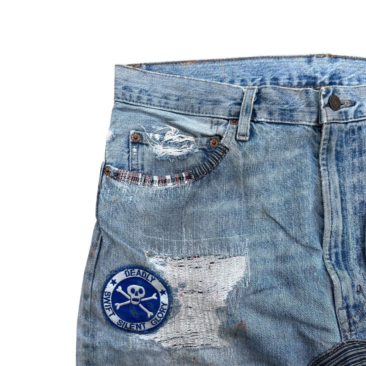 Levi's Vintage Clothing Vtg Levi’s big E 505 Patch Work Selvedge Denim Size US 32 / EU 48 - 7 Thumbnail