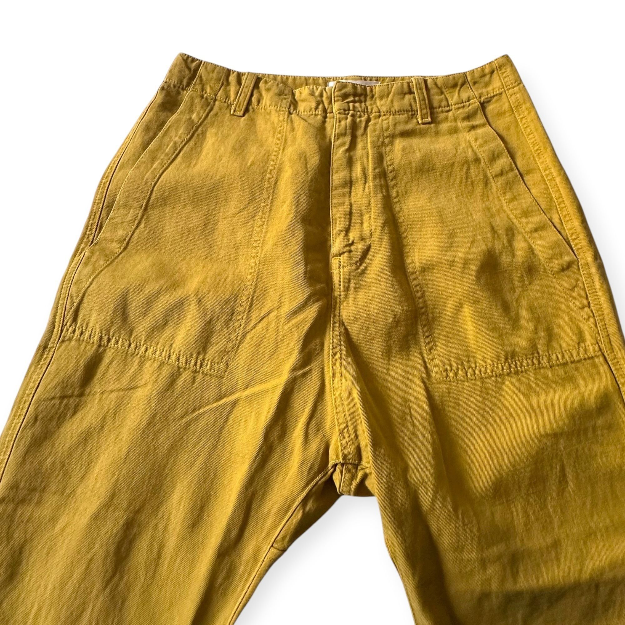 Nili Lotan Nili Lotan Luna Pants, Size 2. Mustard, Cotton/Linen, NWT Size 26" / US 2 / IT 38 - 7 Thumbnail
