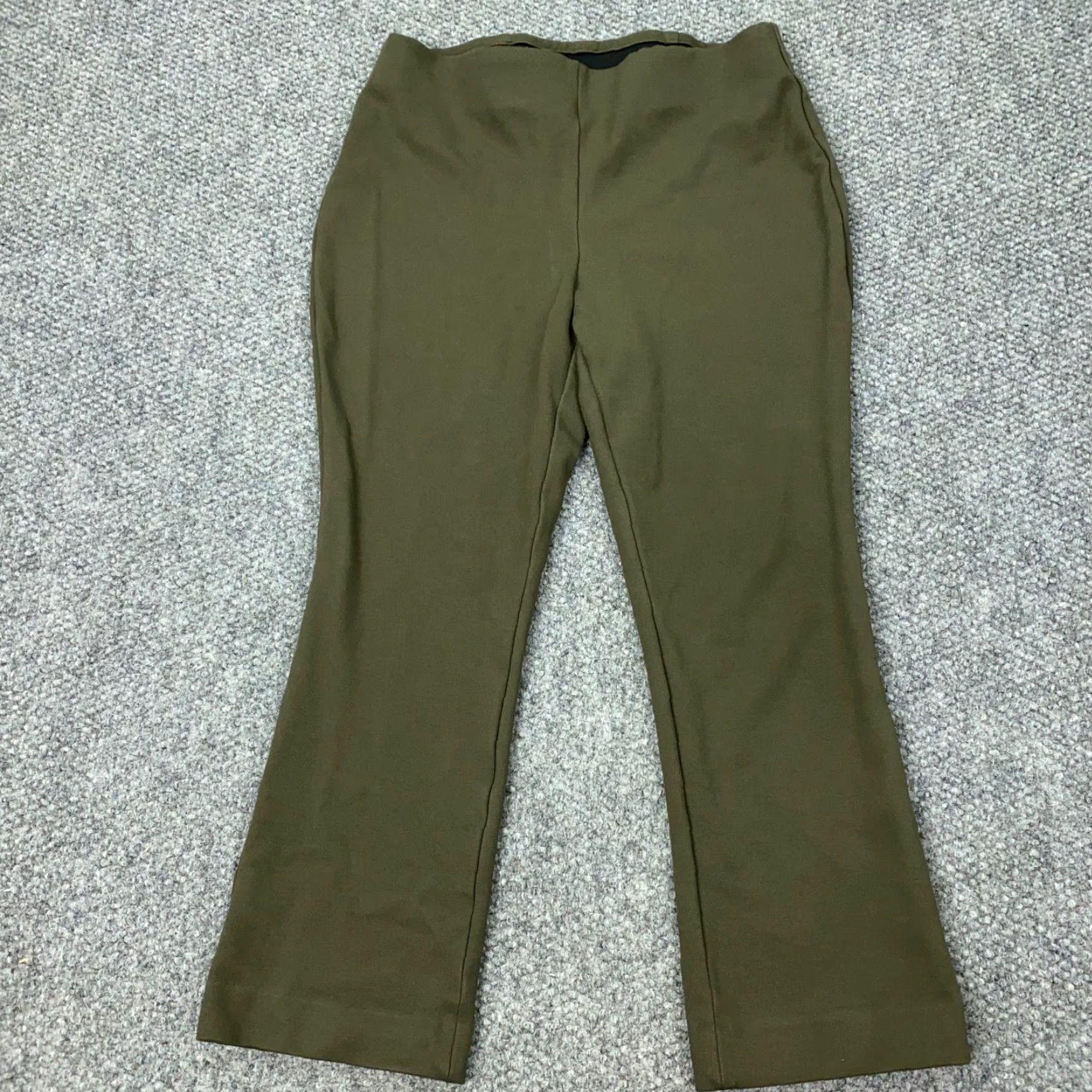 Talbots Talbots Montauk Pants Olive Womens Petites Size 6P Stretch Pull On Mid-Rise Size 28" / US 6 / IT 42 - 2 Thumbnail