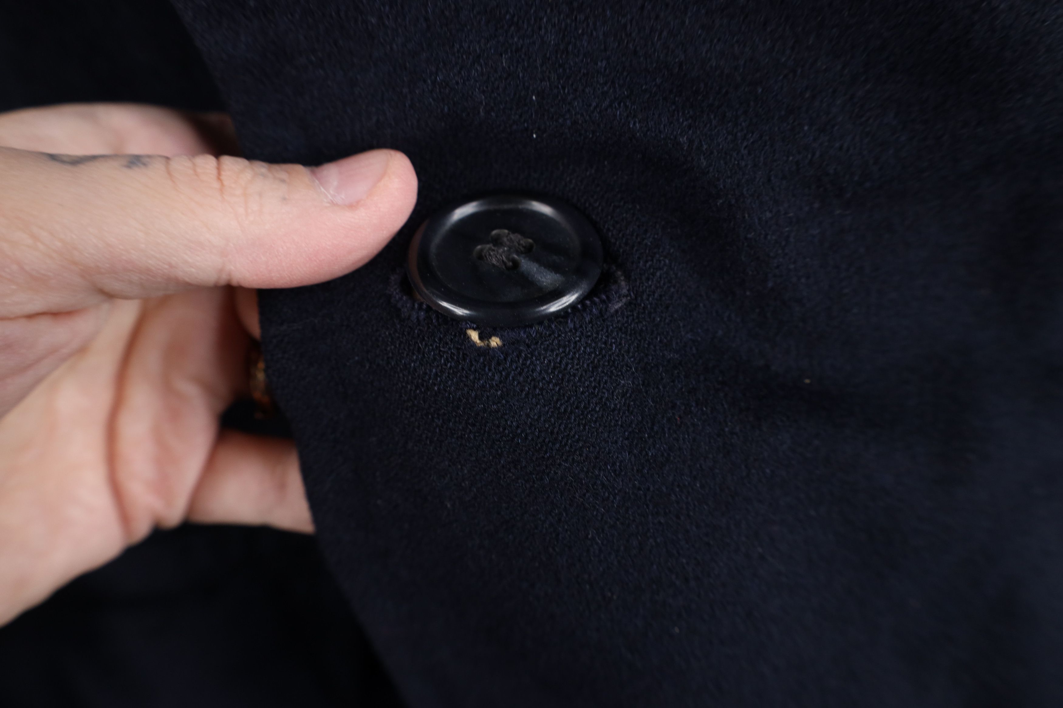 Vintage Vintage 50s 60s Streetwear Velour Wool Overcoat Jacket Blue Size US XL / EU 56 / 4 - 5 Thumbnail