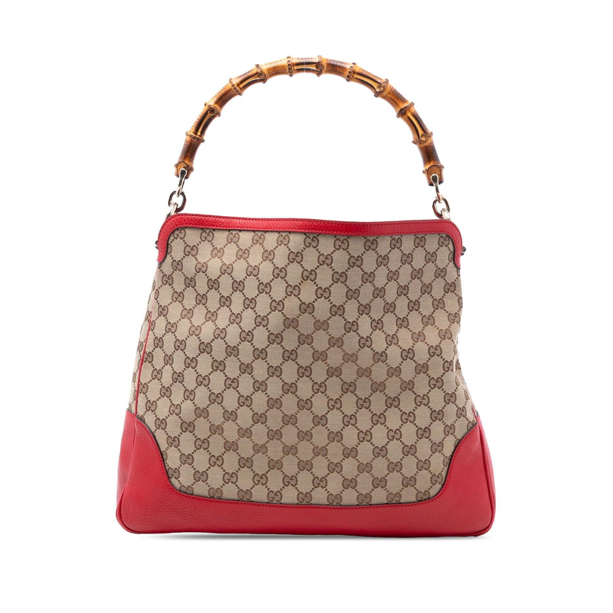 GG Canvas Bamboo Diana Satchel