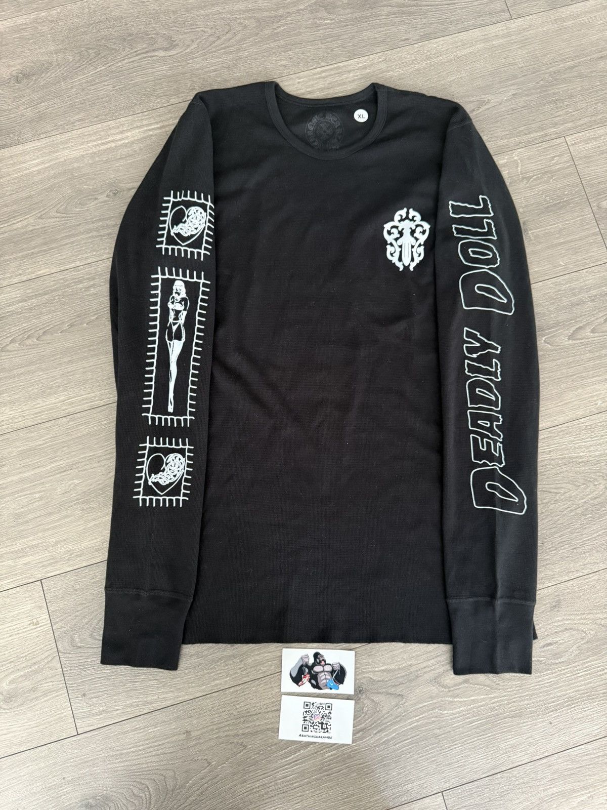 Chrome Hearts Chrome Hearts Deadly Doll Thermal Black Size US XXL / EU 58 / 5 - 2 Thumbnail