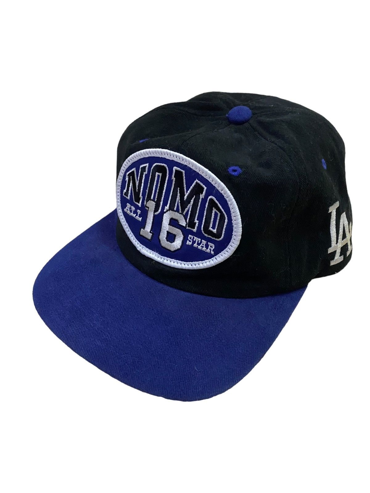 Japanese Brand × MLB × Nutmeg Vintage 90s Nutmeg Los Angeles Dorgers Hideo Nomo Snapback Size ONE SIZE - 4 Thumbnail