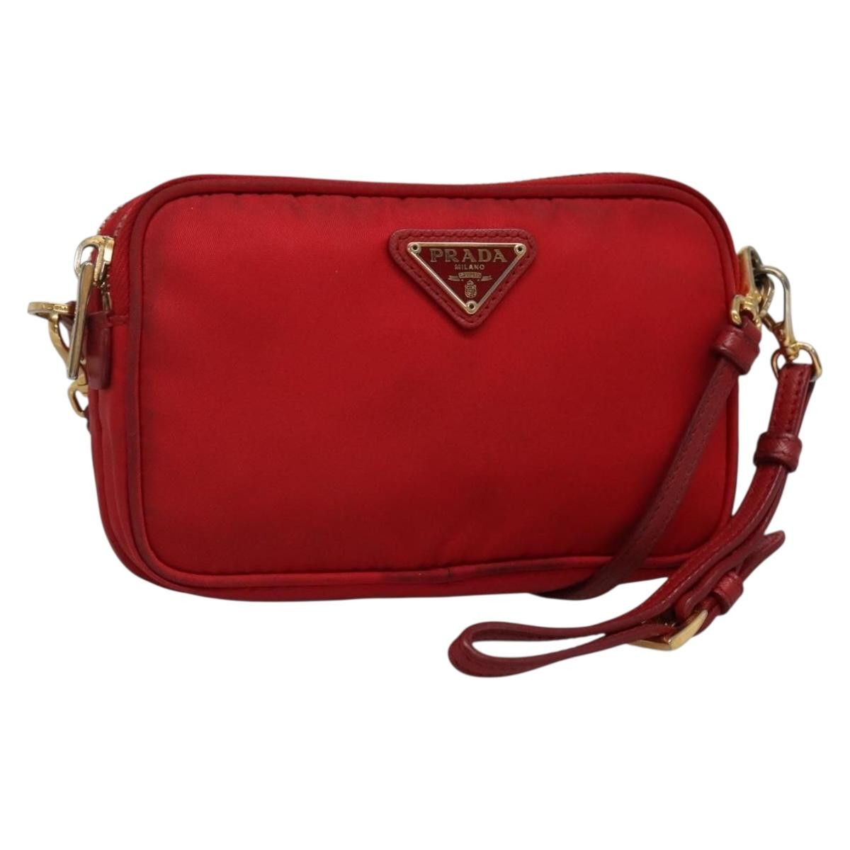 Prada PRADA Shoulder Bag Nylon Red Gold Size ONE SIZE - 1 Thumbnail