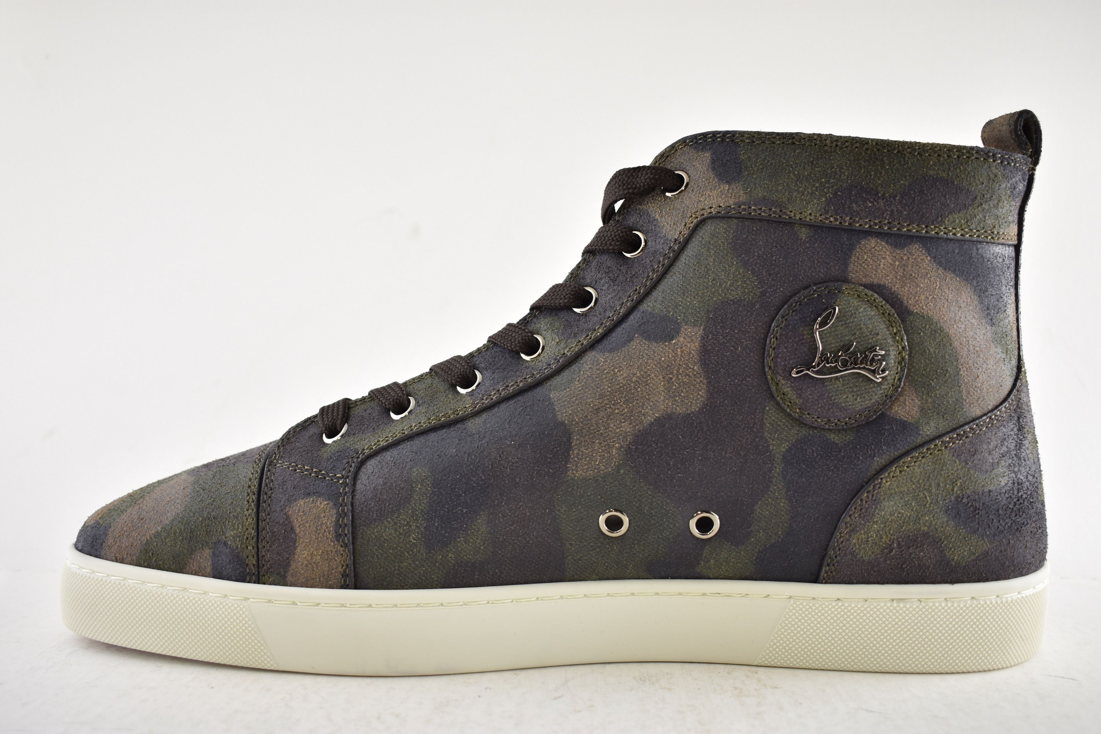 Christian Louboutin Mens Louis Flat Crosta Camouflage High Top Sneaker 48.5 15.5 Size US 15 / EU 48 - 11 Thumbnail