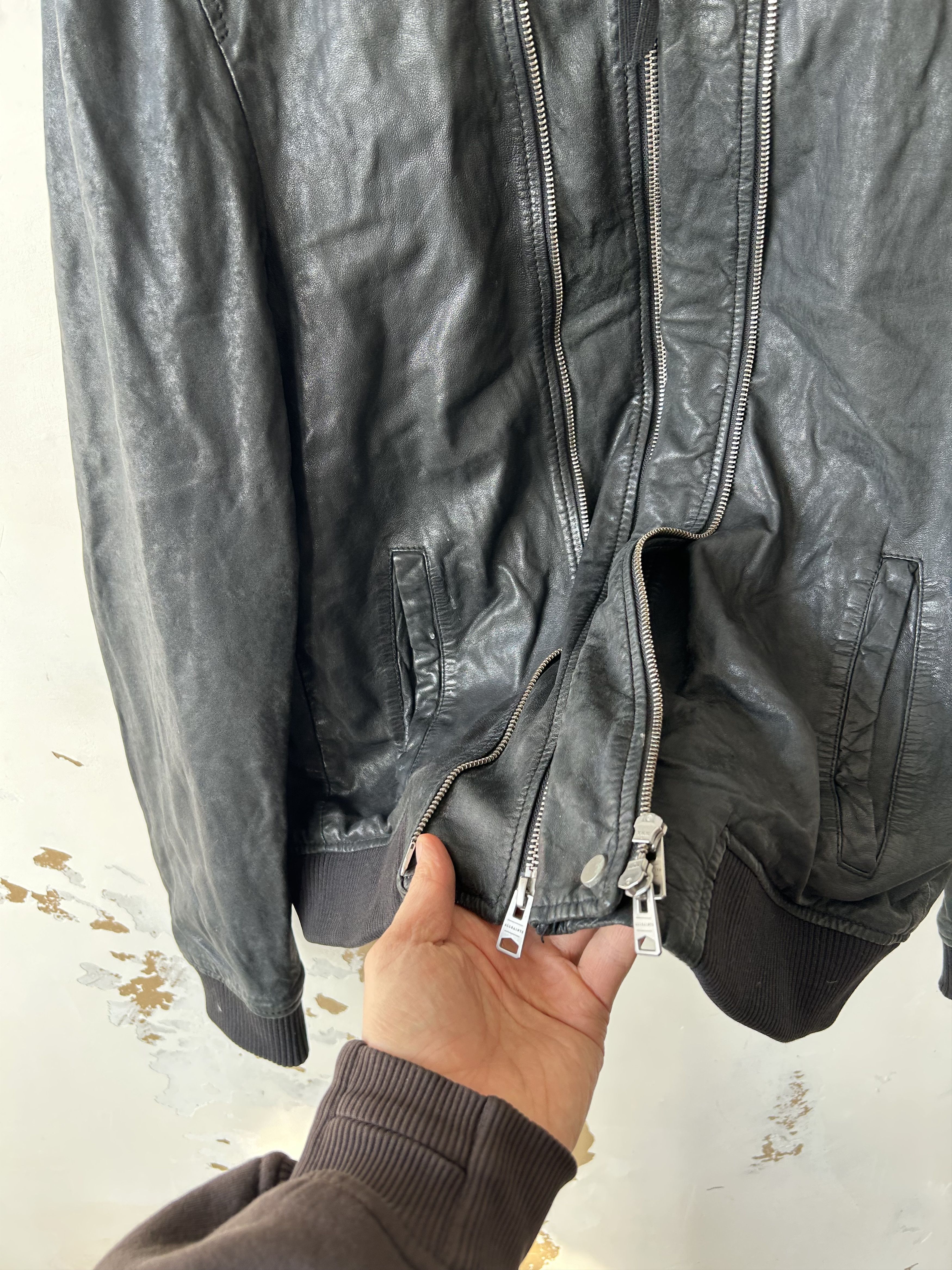 Allsaints Allsaints Phoenix Leather Bomber Jacket Size XL Size US XL / EU 56 / 4 - 5 Thumbnail