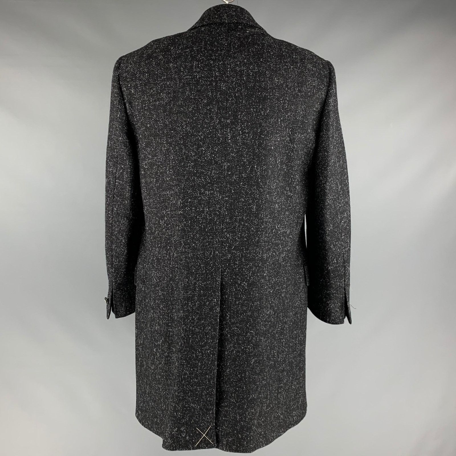 Versace VERSACE CLASSIC Size 44 Black Grey Heather Notch Lapel Coat Size US L / EU 52-54 / 3 - 4 Thumbnail