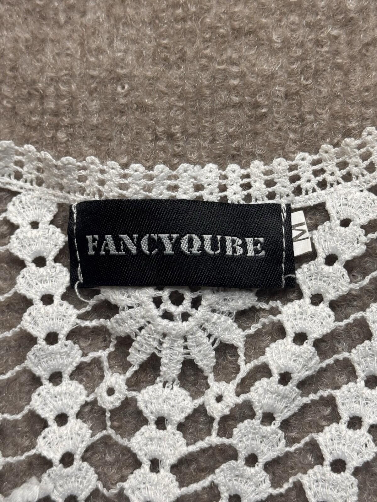 Other Fancyqube Striped Tank Top w/ Crochet Straps Womens Med 777 Size M / US 6-8 / IT 42-44 - 4 Thumbnail