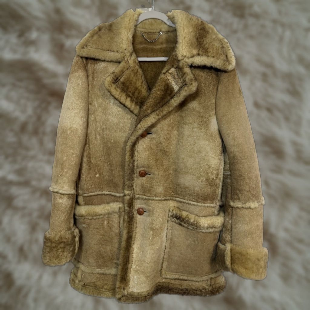 Marlboro VINTAGE Shearling Jacket Coat Marlboro Man Napa Men’s Size S-M Brown Size US S / EU 44-46 / 1 - 1 Thumbnail