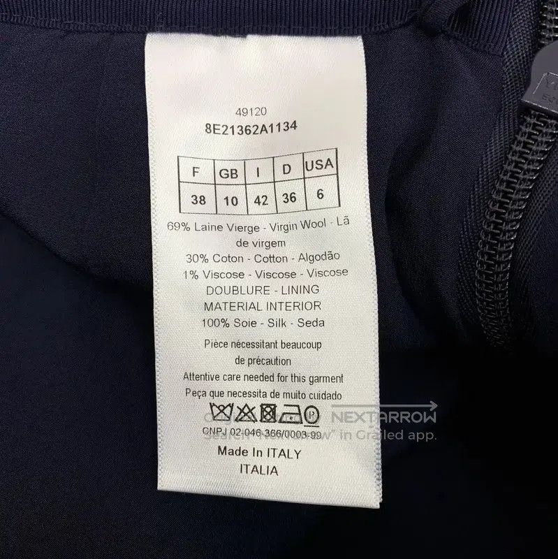 Dior Dior Blue Wool Women's Skirt . Size 23" - 6 Thumbnail