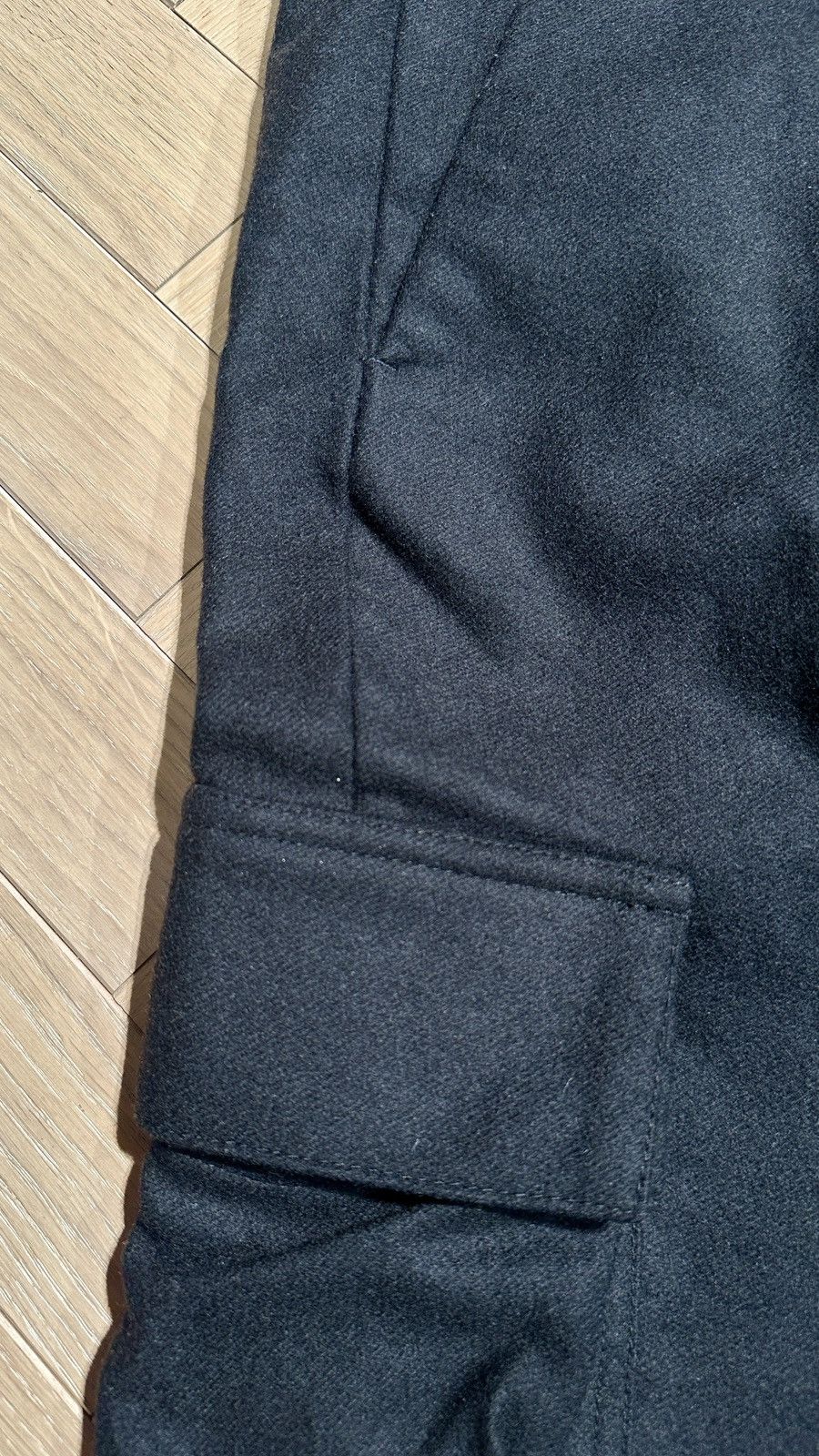 Lownn Lownn Black Wool Cargo Pants Size US 34 / EU 50 - 8 Thumbnail