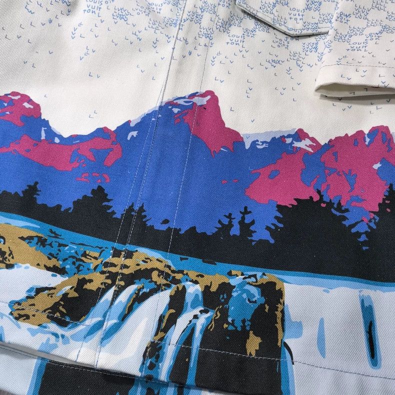 Louis Vuitton Louis Vuitton FW22 Monogrammed Landscape Printed Denim Shor Size US S / EU 44-46 / 1 - 4 Thumbnail