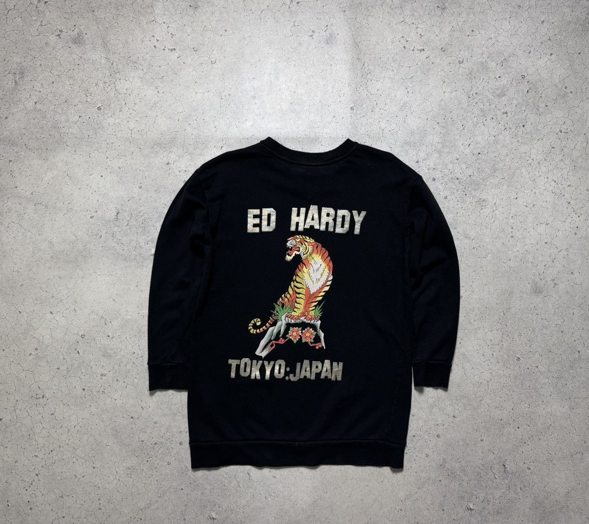 Ed Hardy Ed Hardy Black Tiger Big Logo Sweatshirt Size S Size US S / EU 44-46 / 1 - 1 Thumbnail