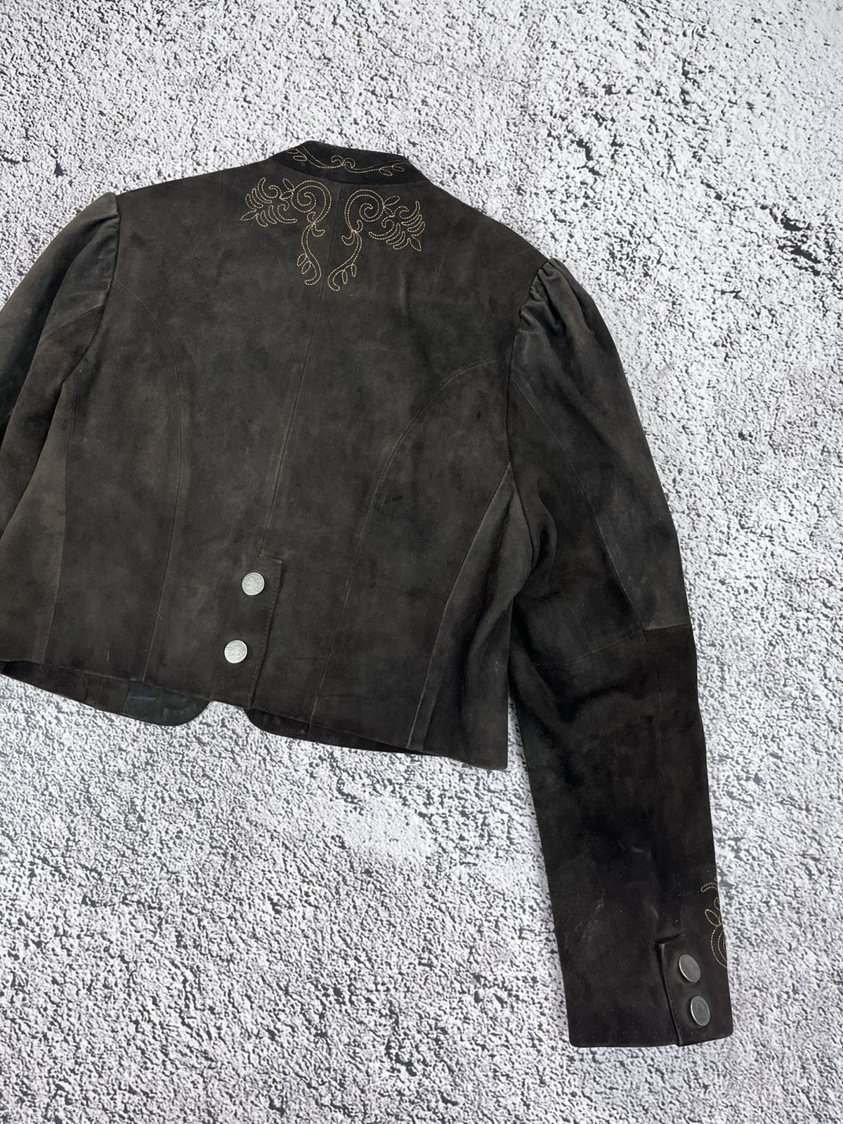 Genuine Leather Vintage Y2K Brown Leather Retro Jacket Military size M Size M / US 6-8 / IT 42-44 - 13 Thumbnail
