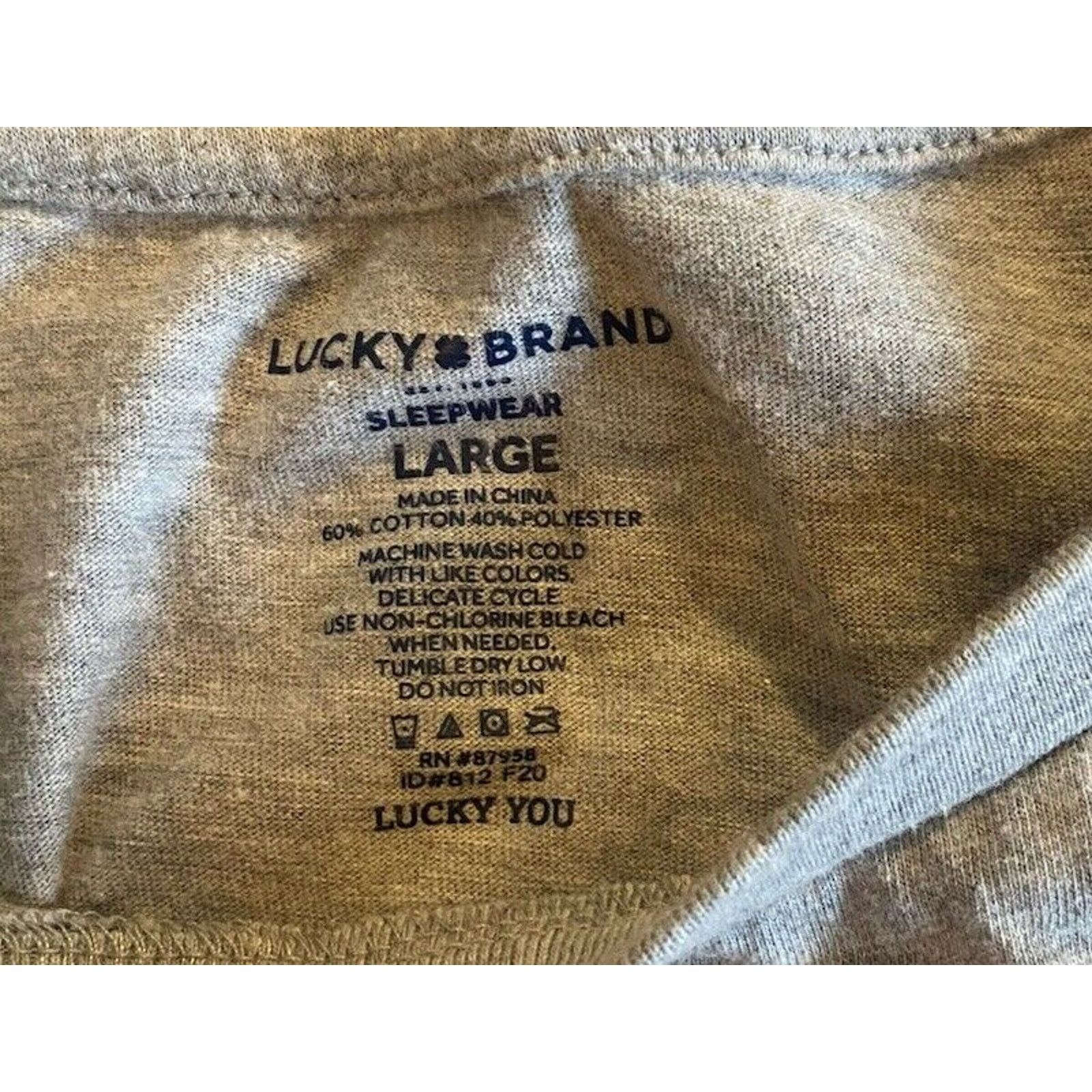 Lucky Brand Lucky Brand Sleep Soft Shirt Mens Large Lounge Gray Size US L / EU 52-54 / 3 - 2 Thumbnail