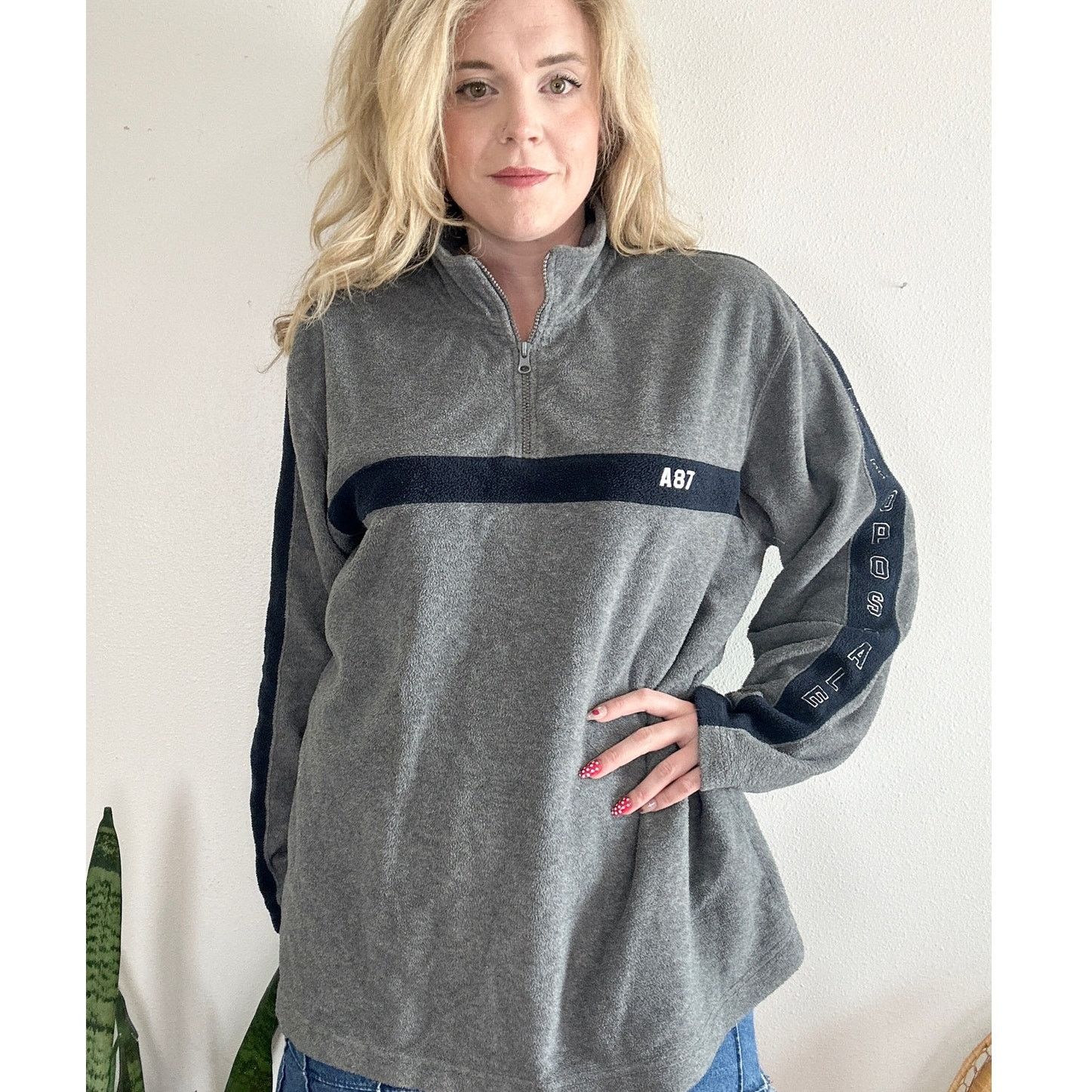 Aeropostale 90s Aeropostale Half Zip Fleece Mens XL Size US XL / EU 56 / 4 - 2 Thumbnail