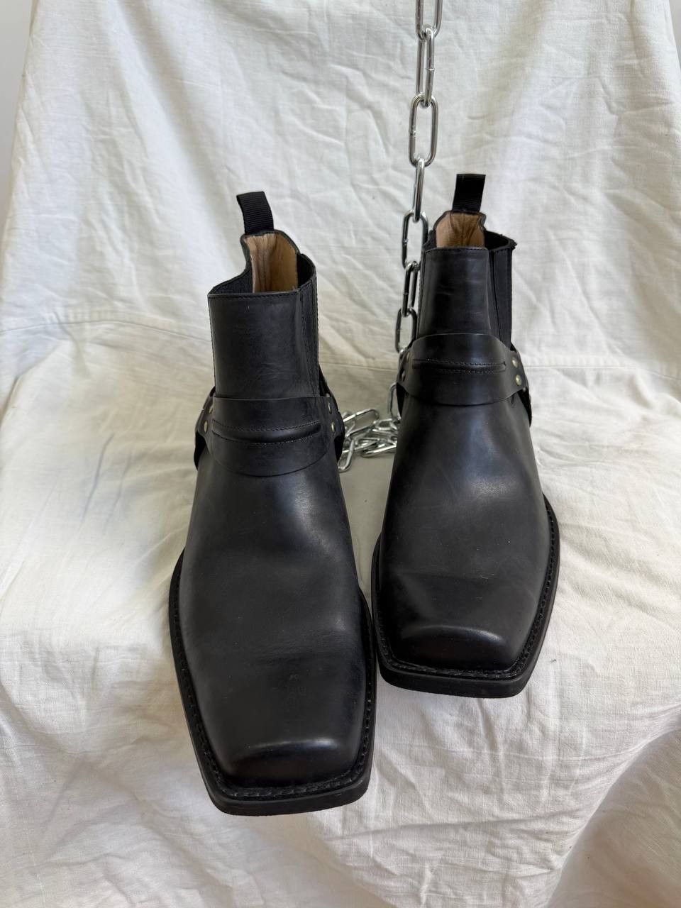 Vintage vintage avant garde leather 90s hype belt cowboy boots Size US 9.5 / EU 42-43 - 5 Thumbnail