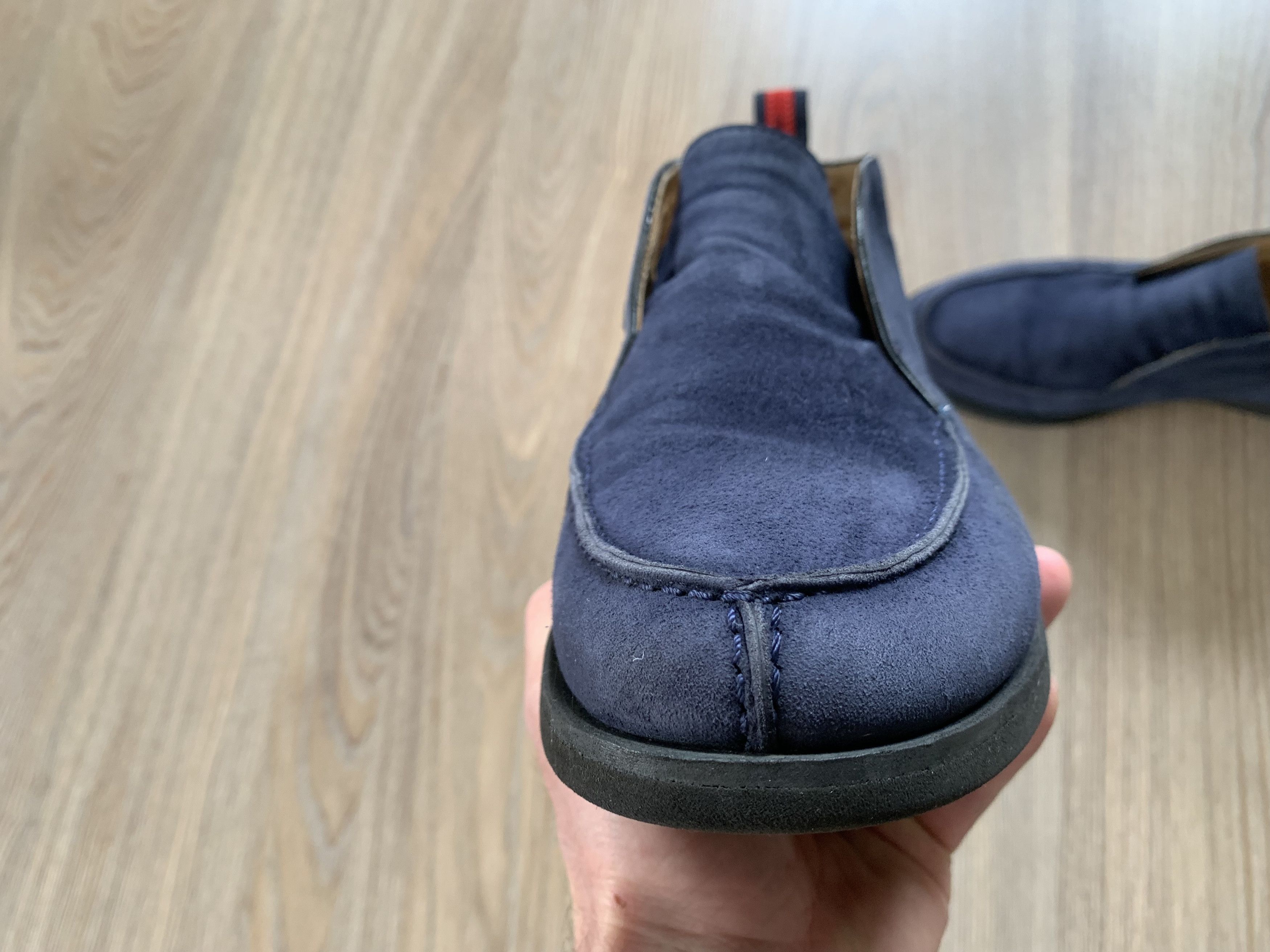 Kiton Kiton Mens Suede Blue Fly Loafers Leather Shoes Size US 8.5 / EU 41-42 - 7 Thumbnail