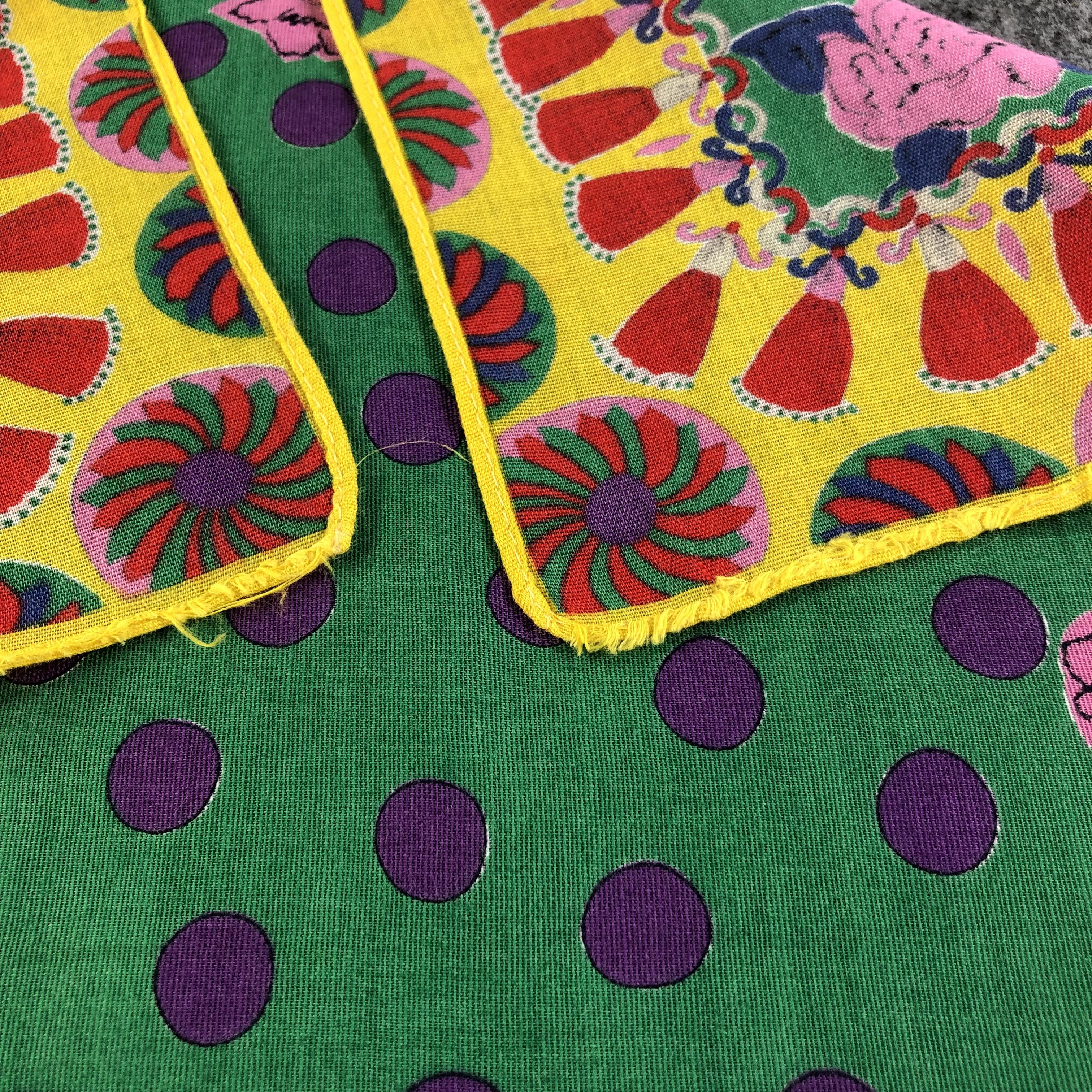 Japanese Brand × Michiko Koshino × Vintage Michiko Koshino Handkerchief Neckerchief Bandana H2243 Size ONE SIZE - 7 Thumbnail
