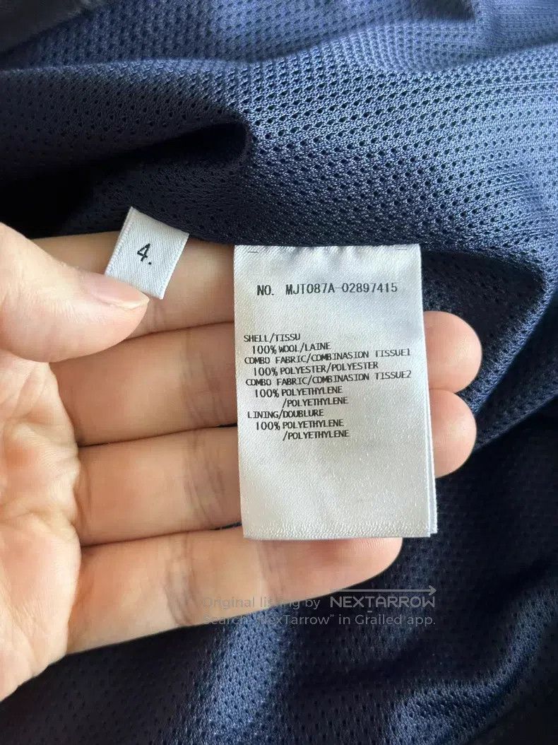 Thom Browne Thom Browne Blue Striped Woolen Windbreaker Jacket Size US XL / EU 56 / 4 - 4 Thumbnail