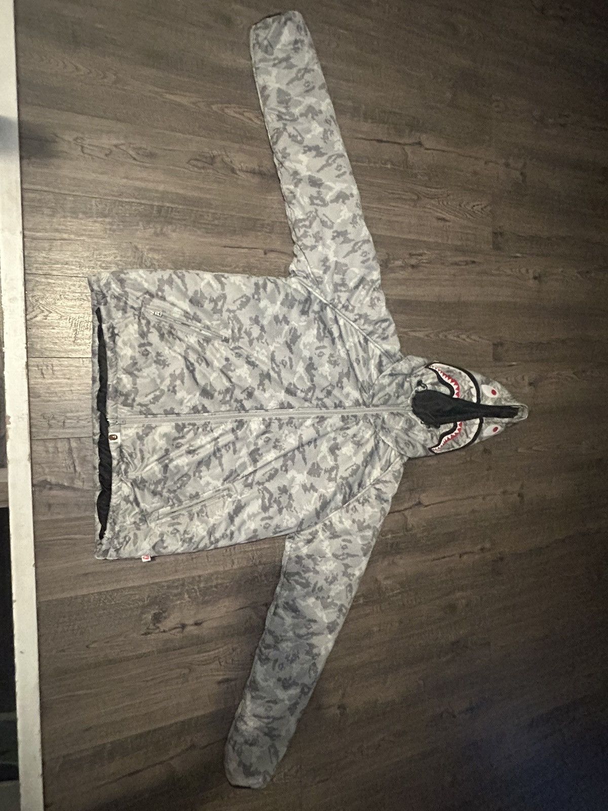 Bape DIGITAL CAMO SHARK PADDED HOODIE JACKET Size US XL / EU 56 / 4 - 2 Thumbnail