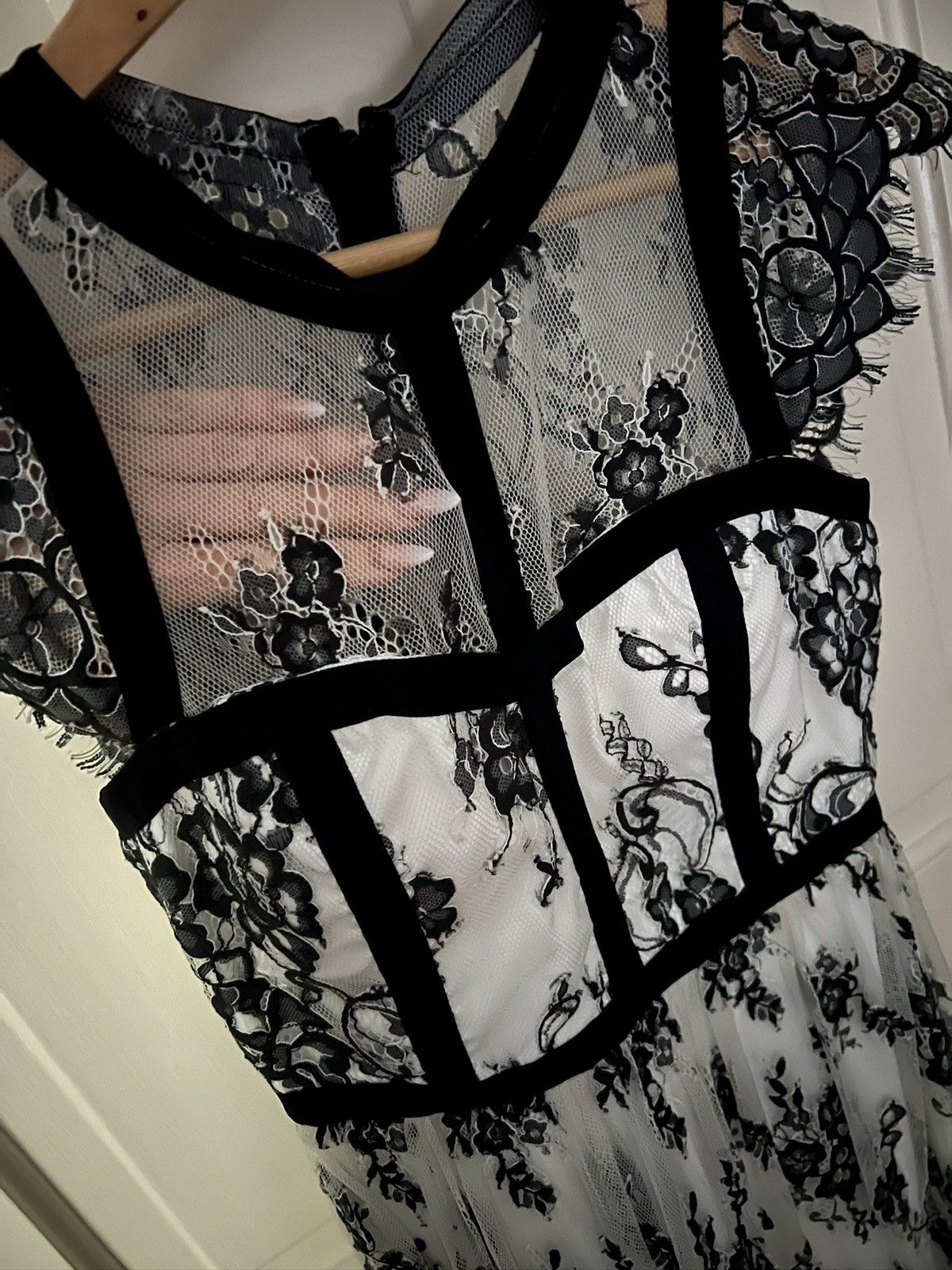 pearl and lace dress The Monet | Wedding Dress with Lace & Pearls main image 0