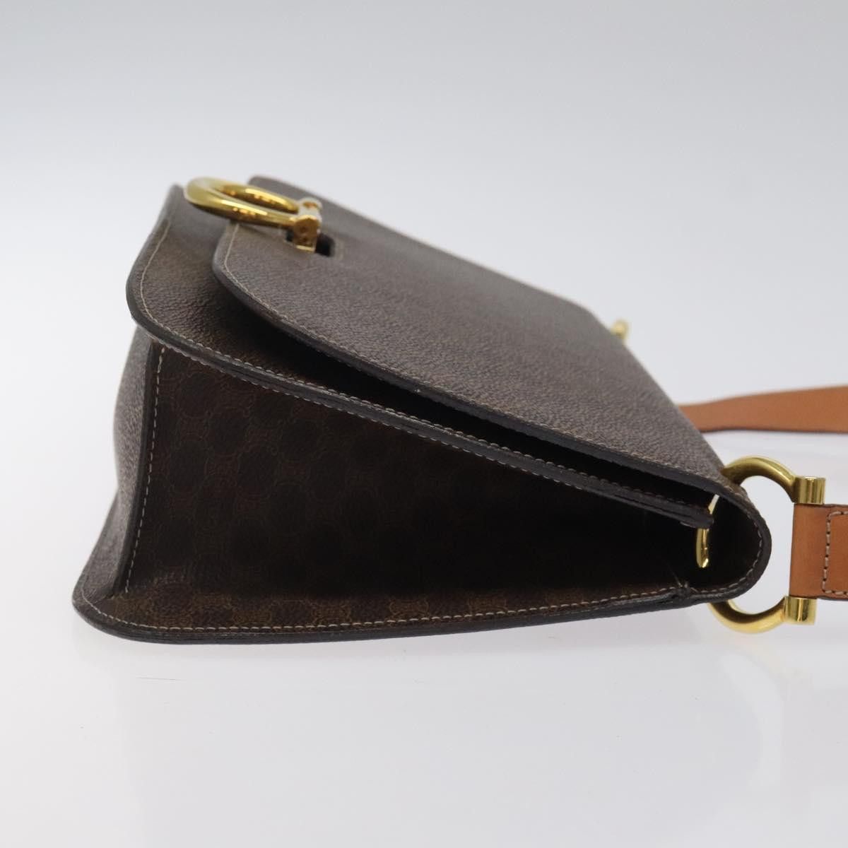 Celine CELINE Macadam Canvas Shoulder Bag Pvc Leather Brown Gold Size ONE SIZE - 4 Thumbnail