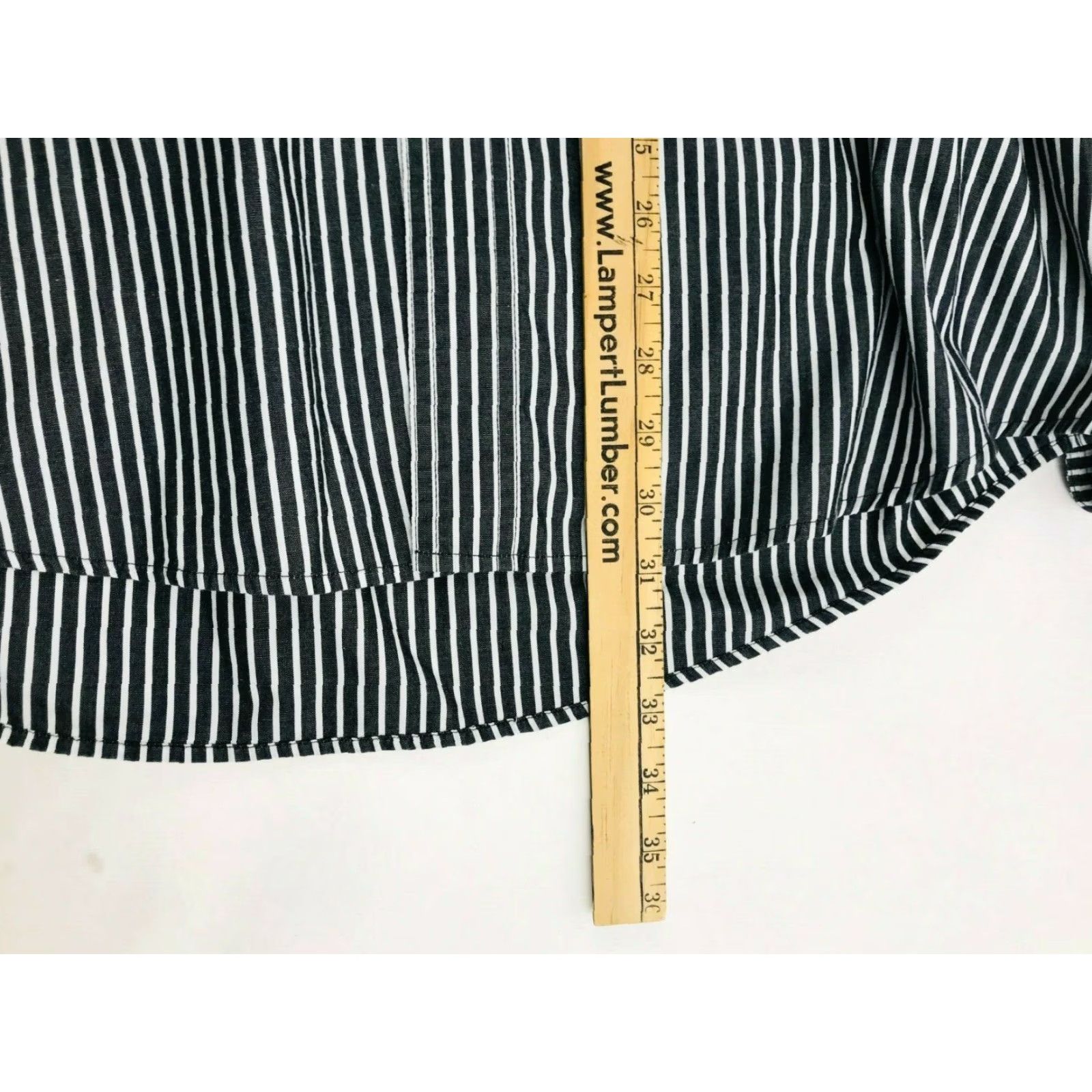 Chaps Chaps Shirt Men's XXL Casual Button-Down Long Sleeve Logo Pocket Striped Gray Cotton Polyester Size US XXL / EU 58 / 5 - 4 Thumbnail