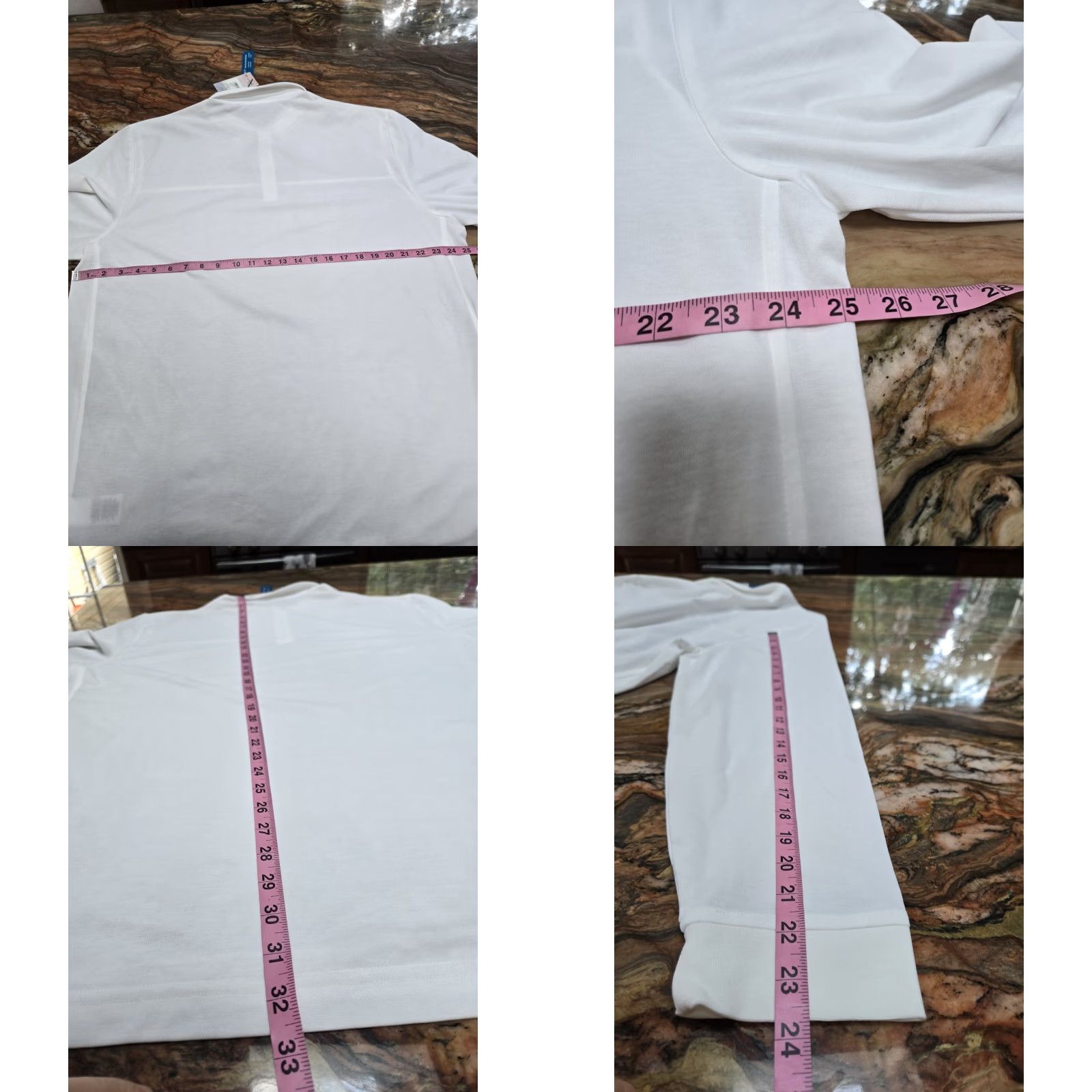 TravisMathew NWT Travis Mathew Mens White Striped Spread Collar Long Sleeve Golf Performance Polo 2XL Athletic Breathable NWT Size US XXL / EU 58 / 5 - 9 Thumbnail