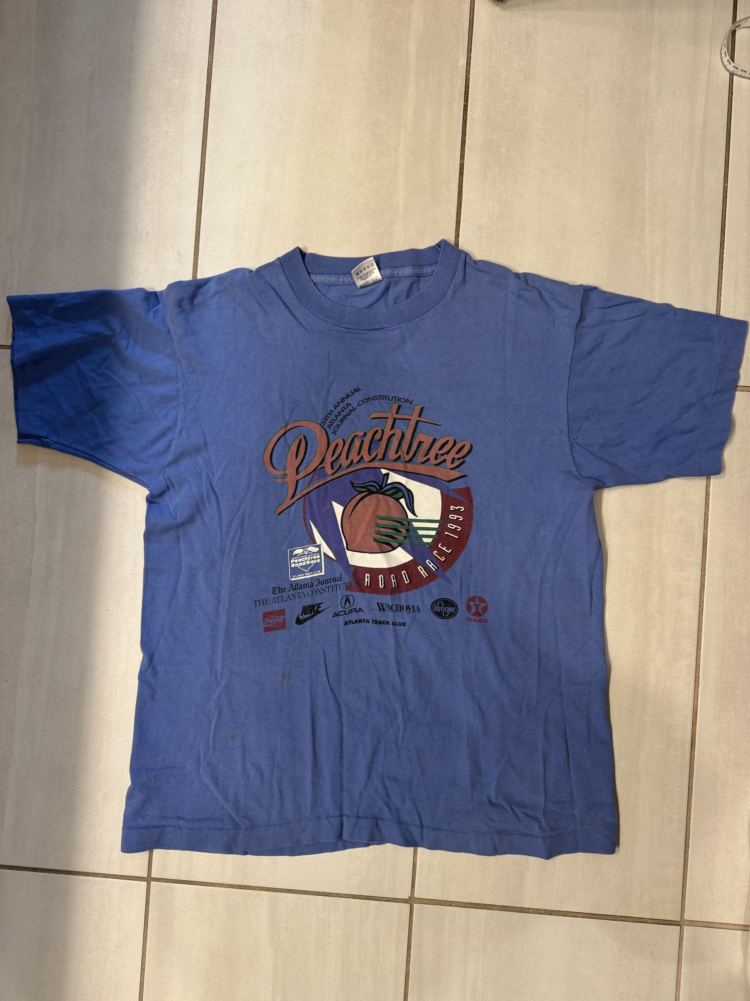 Fruit Of The Loom Vintage 1993 Atlanta Peachtree Road Race T-Shirt Size US L / EU 52-54 / 3 - 1 Thumbnail