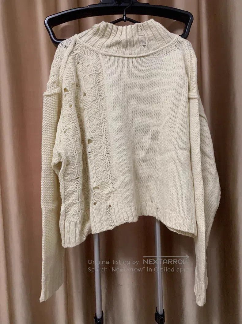 Yohji Yamamoto Yohji Yamamoto Beige Stretch Sweater Size XS / US 0-2 / IT 36-38 - 2 Thumbnail