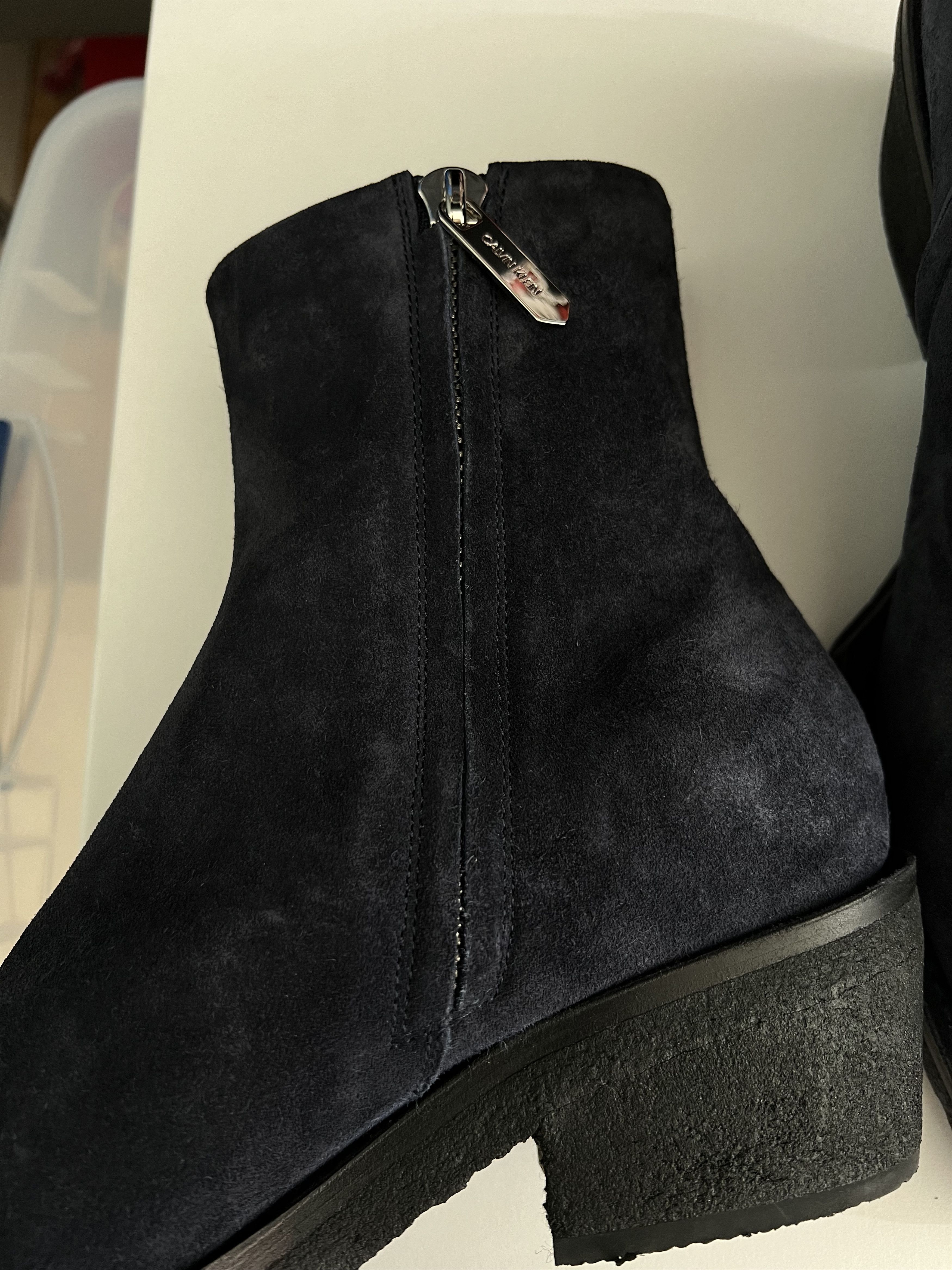 Calvin Klein 205W39NYC Metal Tip Cowboy Boots suede Size US 9.5 / EU 42-43 - 7 Thumbnail
