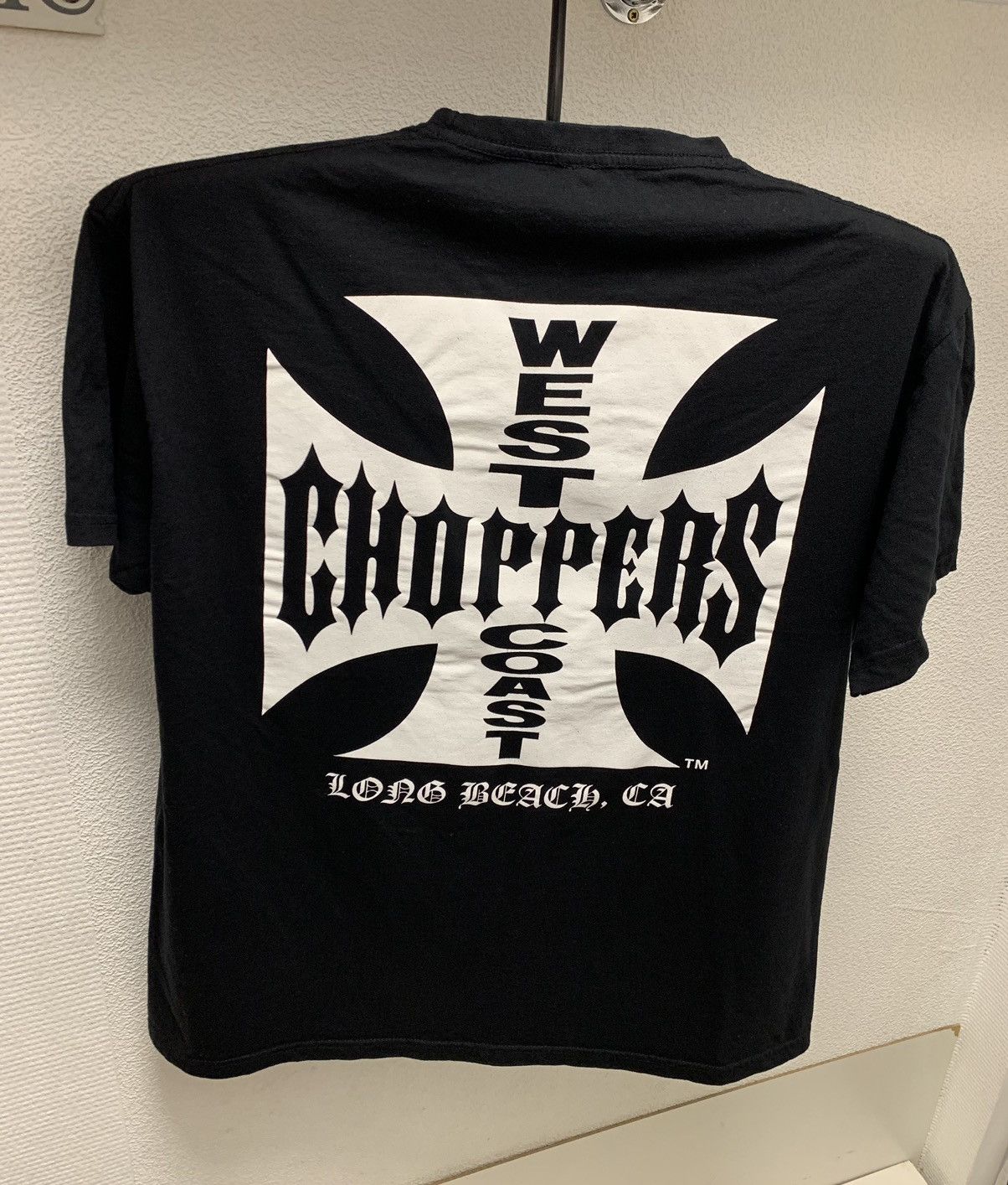West Choppers coast black t-shirt big logo Xl sz
