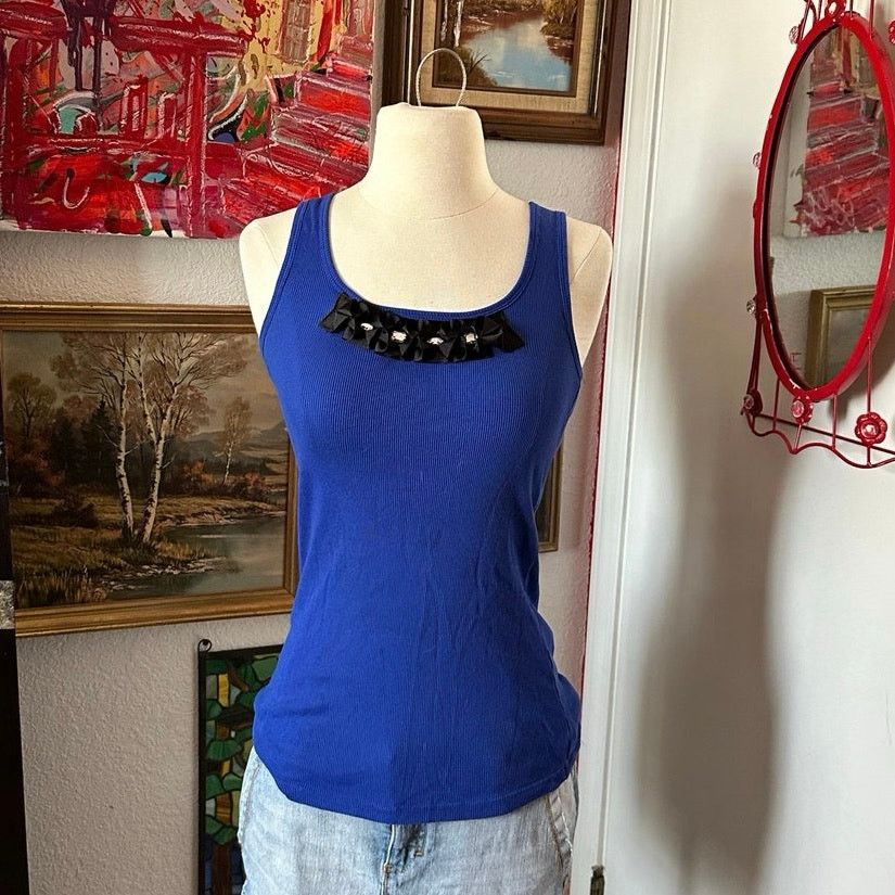 Old Navy old navy blue ribbed tank topii Size M / US 6-8 / IT 42-44 - 1 Thumbnail