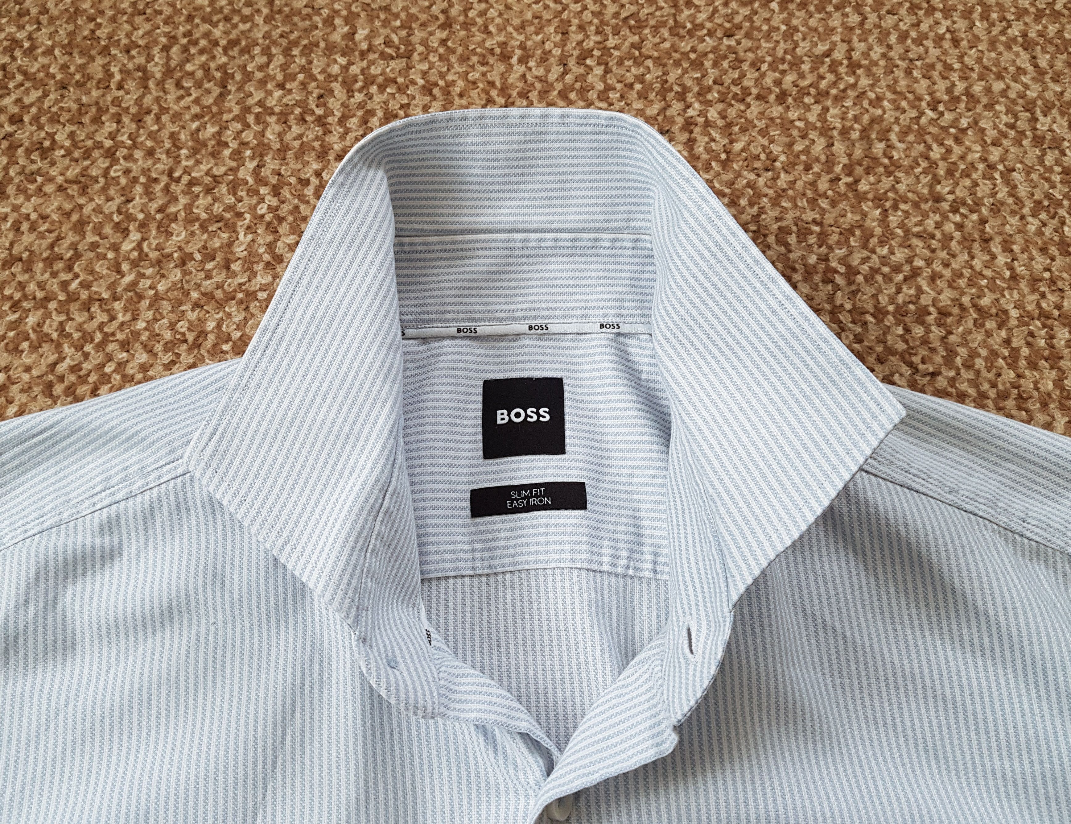 Hugo Boss Hugo Boss Stripe Shirt H-HANK-spread-C1-222 sz 41/16 L Slim Size US L / EU 52-54 / 3 - 5 Thumbnail