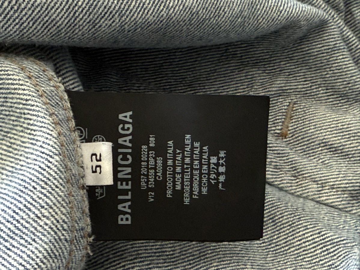 Balenciaga Balenciaga Graffiti Denim Jacket Paris 75007 Size 52 Size US L / EU 52-54 / 3 - 8 Thumbnail