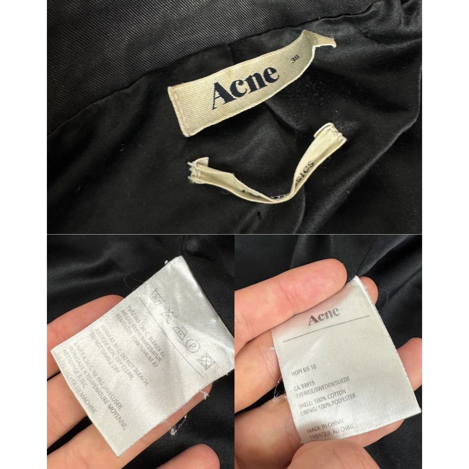 Acne Studios Acne Studios Women's Notch Lapel Asymmetric Zip Jacket 38 Size XS / US 0-2 / IT 36-38 - 2 Thumbnail