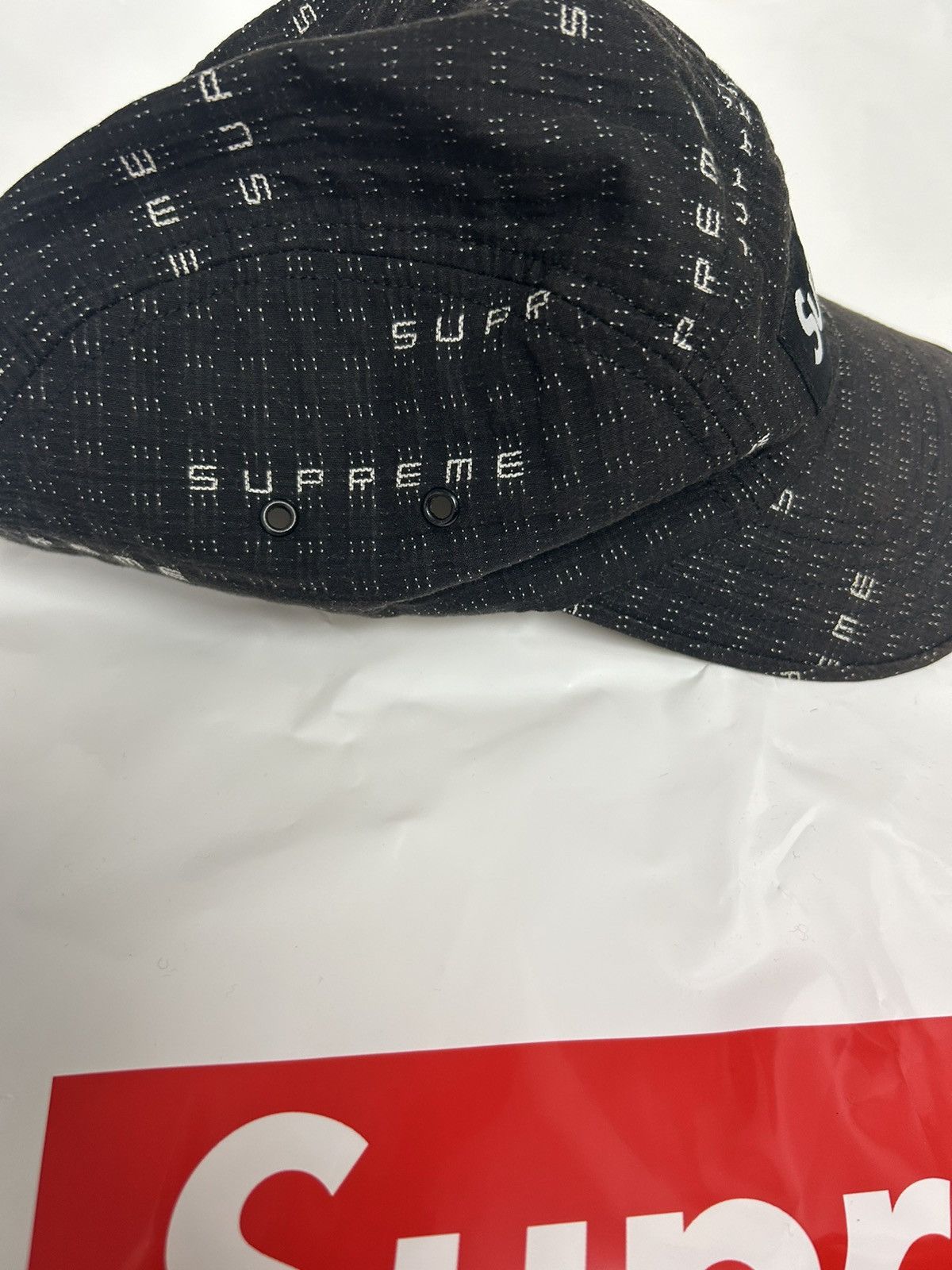 Supreme Supreme Stitch Jacquard Camp Cap Black Size ONE SIZE - 5 Thumbnail