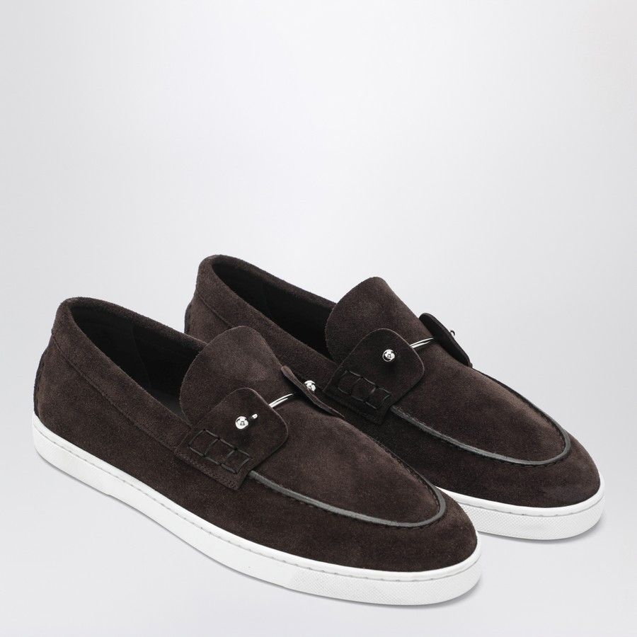 Christian Louboutin o1d2blof0226 Suede Loafers in Brown Size US 7 / EU 40 - 2 Thumbnail