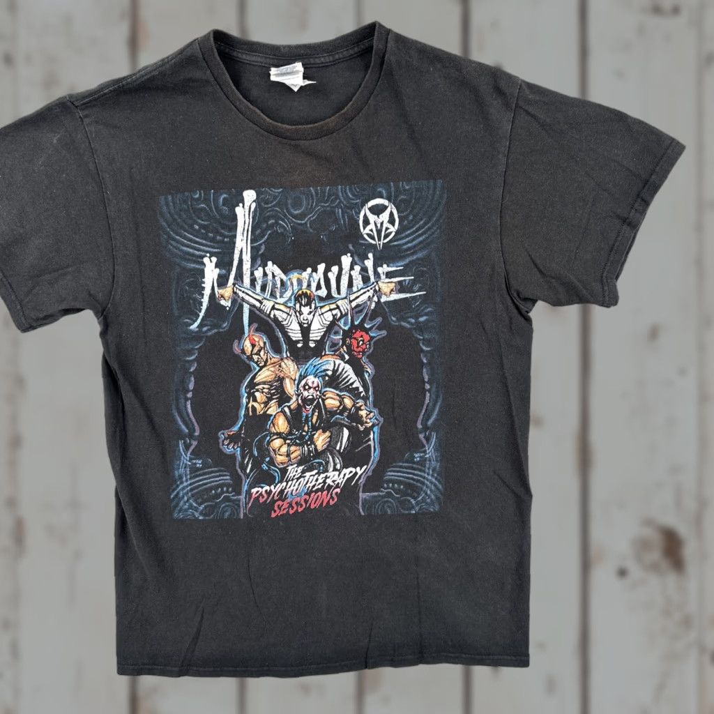 Delta VINTAGE Delta Medium Black T Shirt Muduayne The Psychotherapy Sessions Metal Rock Tour Size US M / EU 48-50 / 2 - 1 Thumbnail